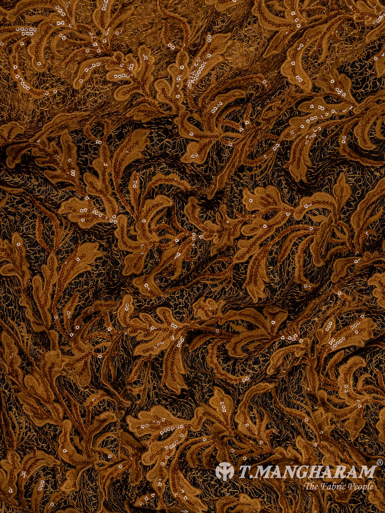 Brown Fancy Net Fabric - EB9725