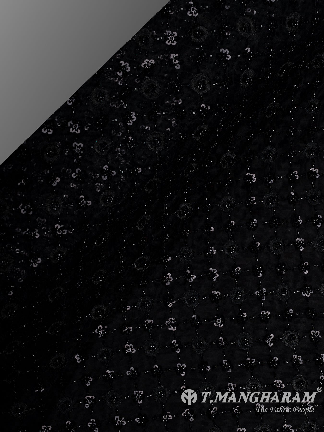 Black Fancy Net Fabric - EB9710