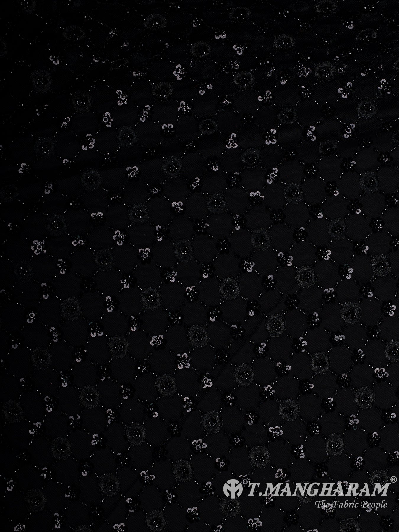 Black Fancy Net Fabric - EB9710