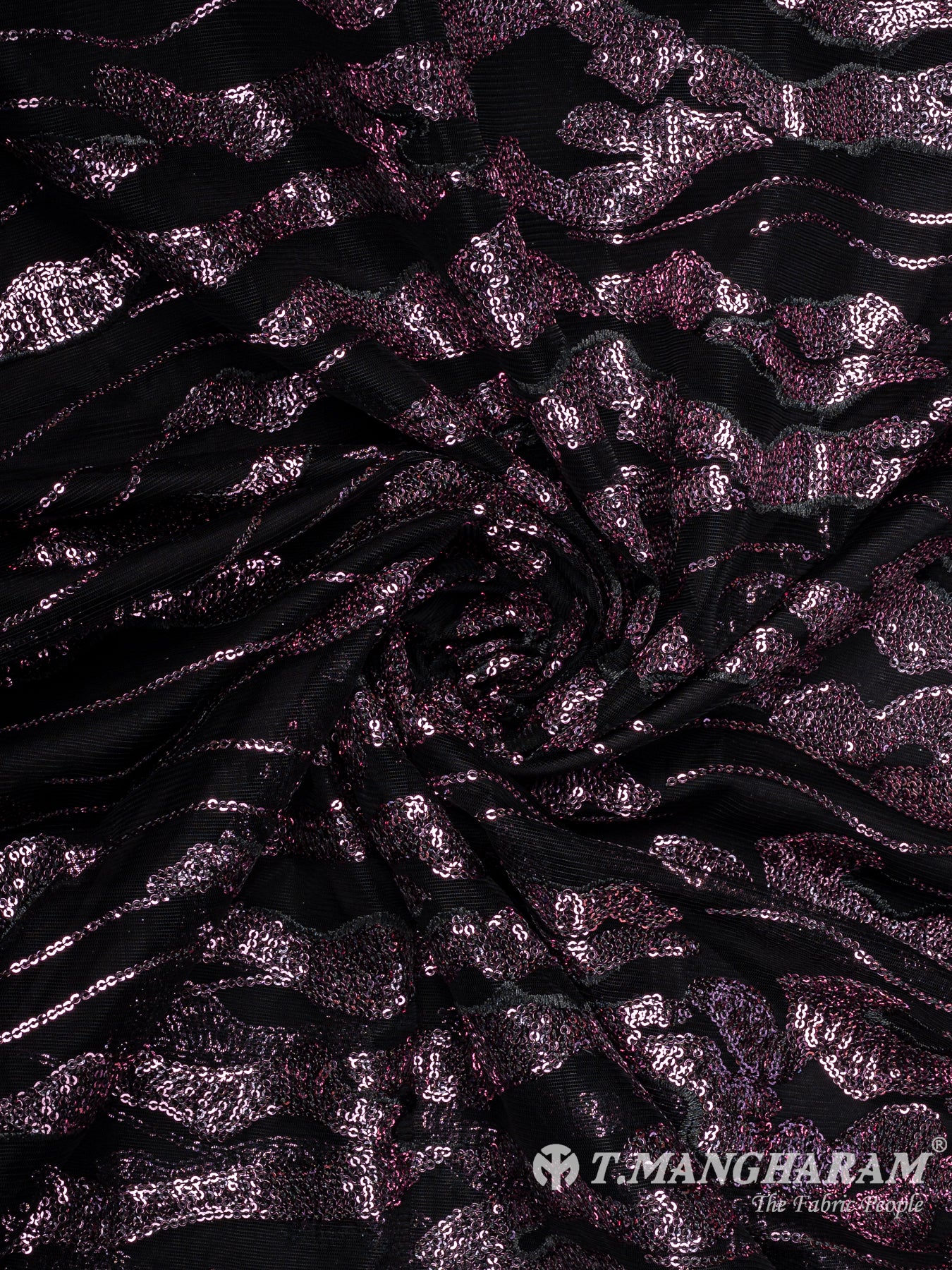 Black Fancy Net Fabric - EB9701