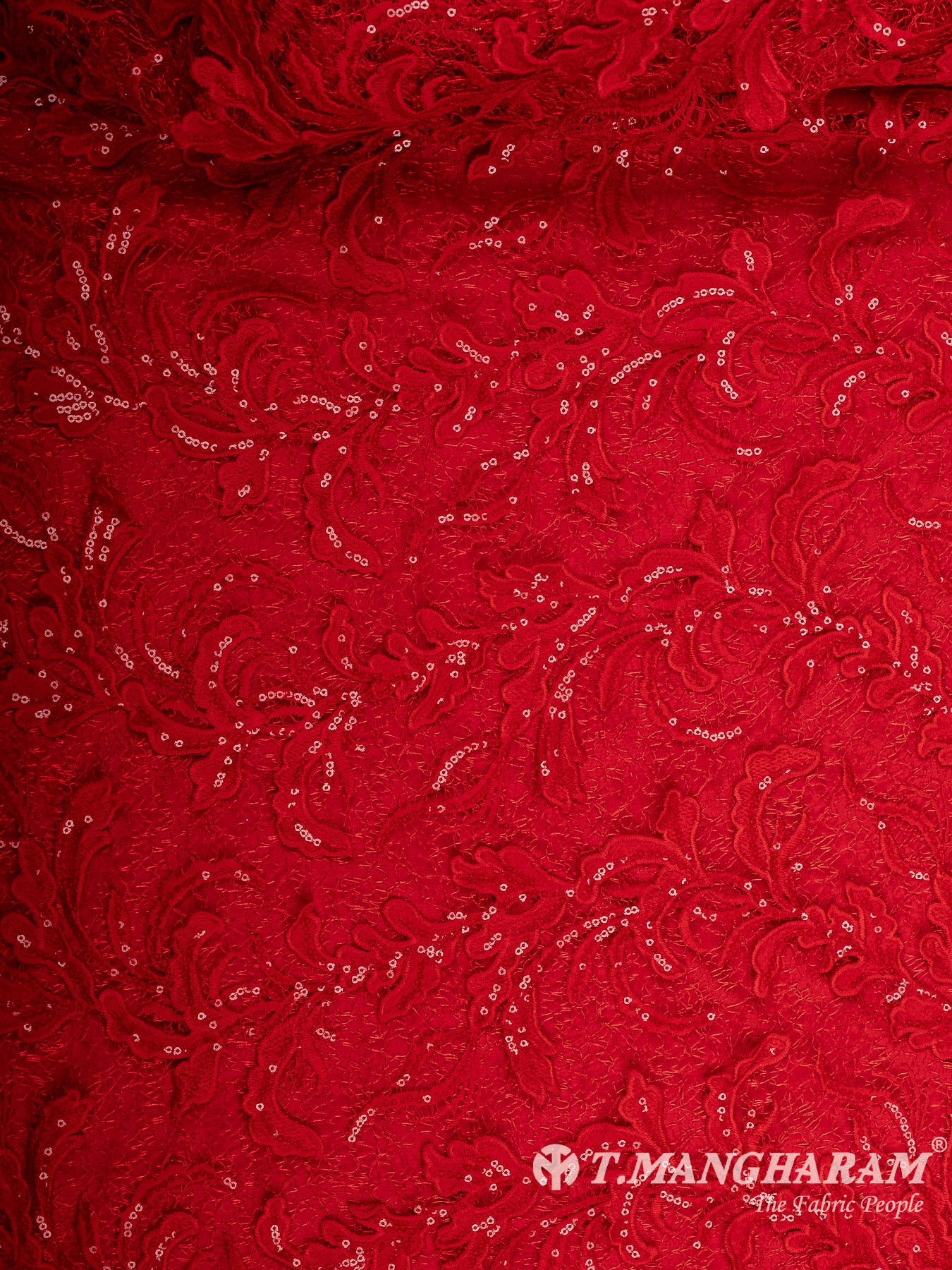 Red Fancy Net Fabric - EB9720
