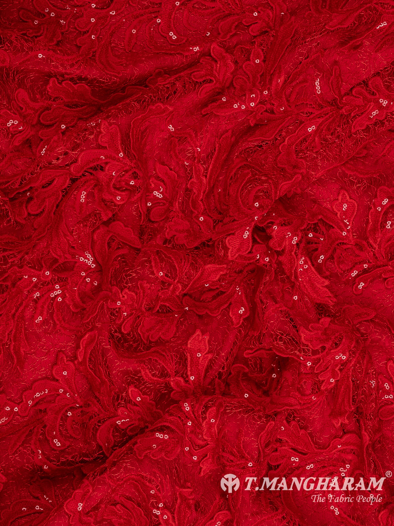 Red Fancy Net Fabric - EB9720