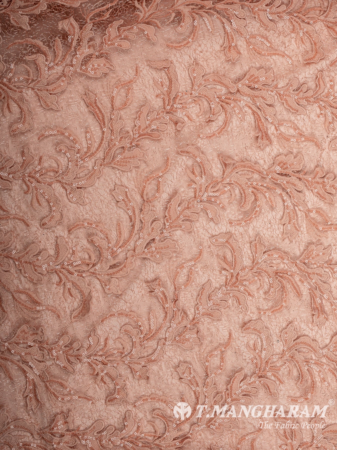 Peach Fancy Net Fabric - EB9724