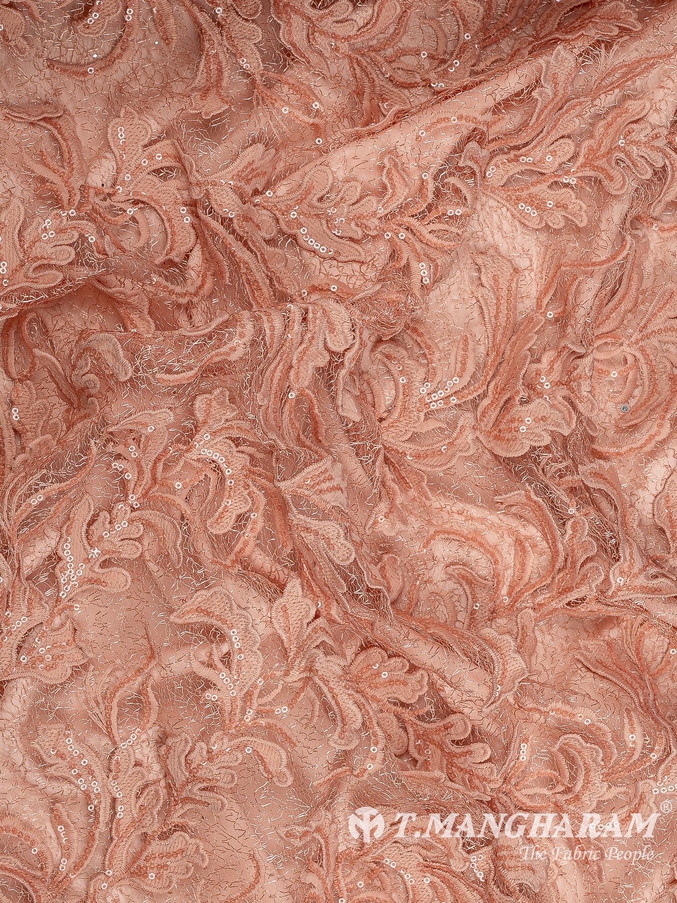 Peach Fancy Net Fabric - EB9724