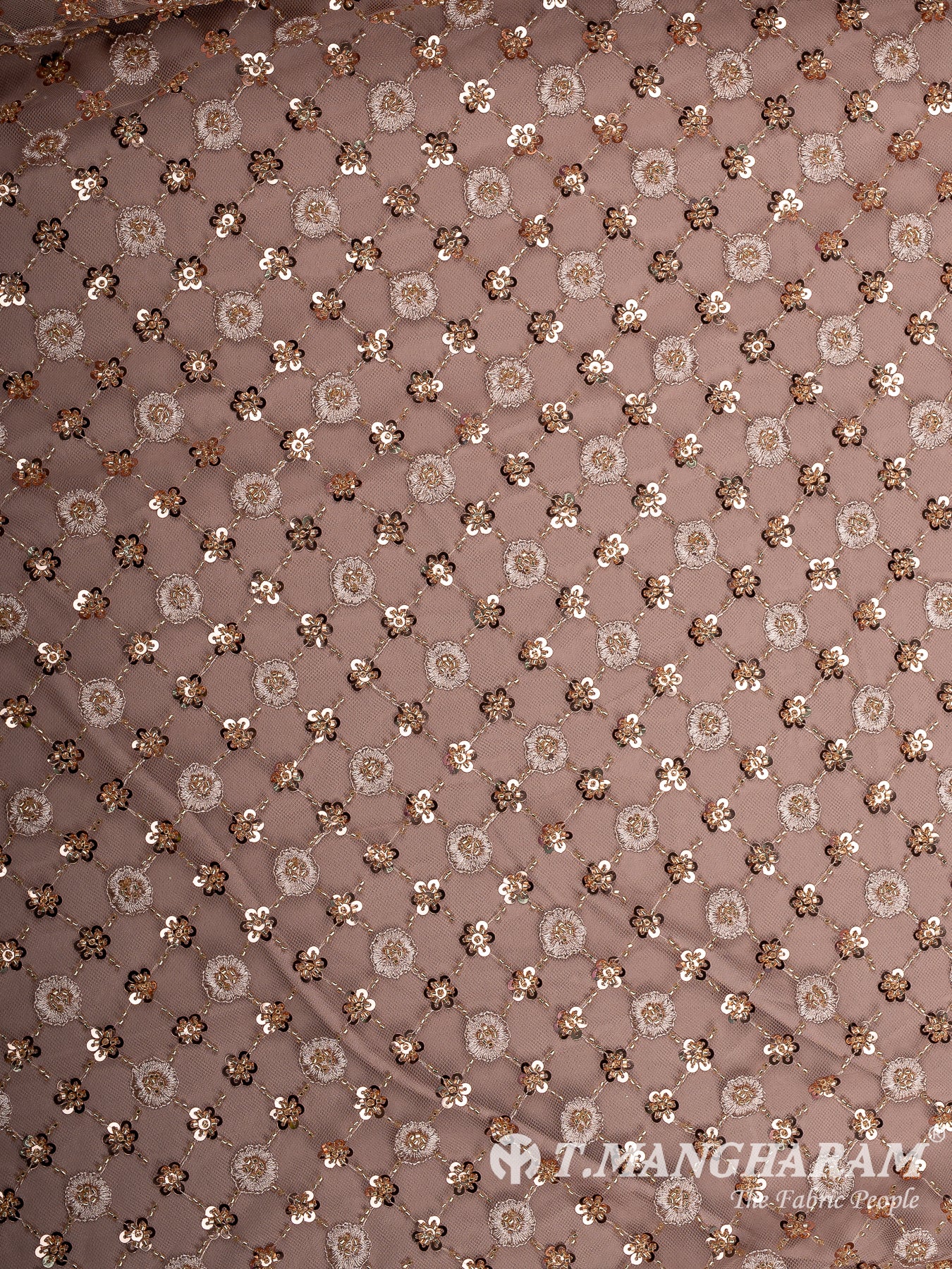Peach Fancy Net Fabric - EB9713