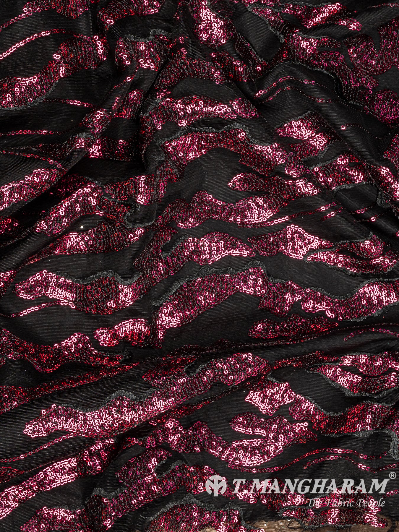 Black Fancy Net Fabric - EB9698
