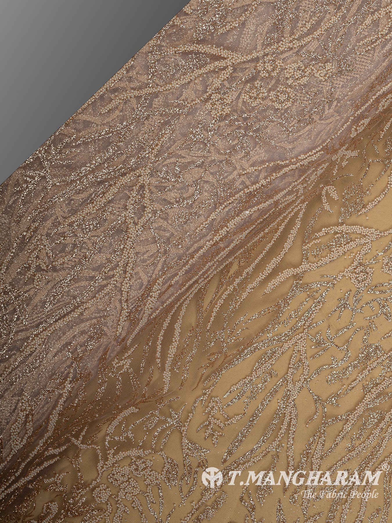 Gold Fancy Net Fabric - EC12517