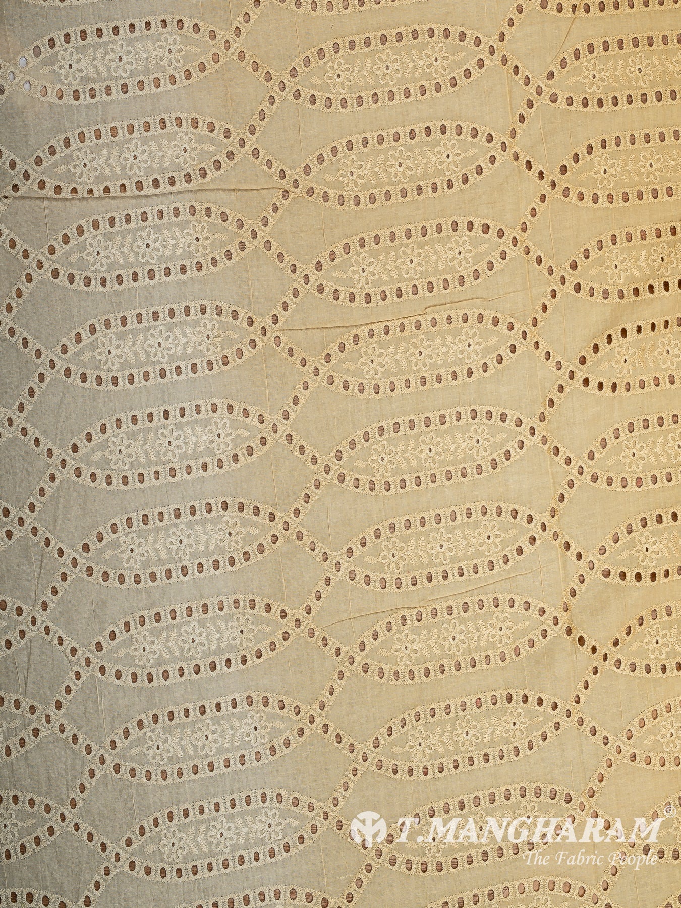 Yellow Cotton Embroidery Fabric - EC9362