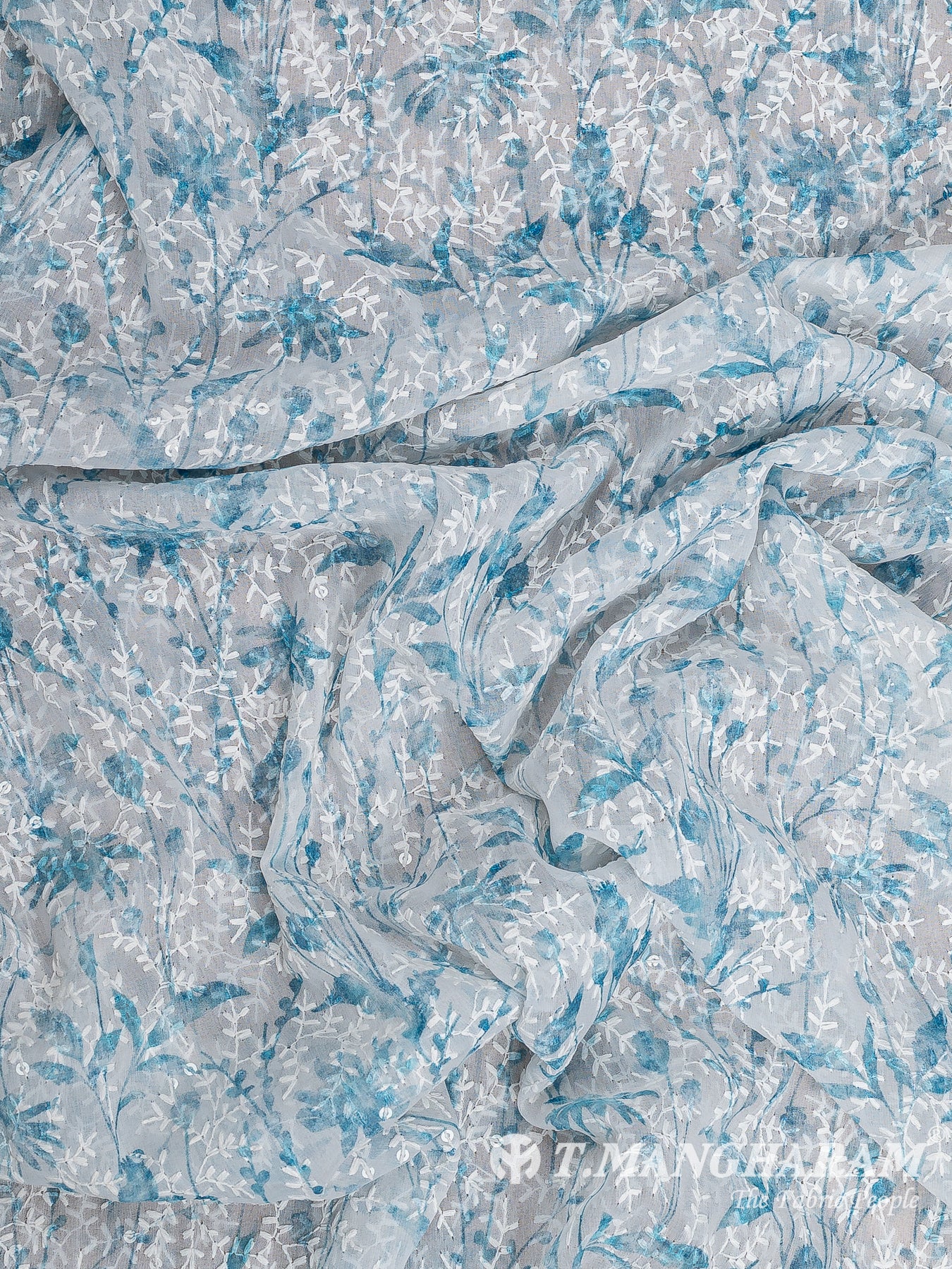 White Georgette Fabric - EB6972