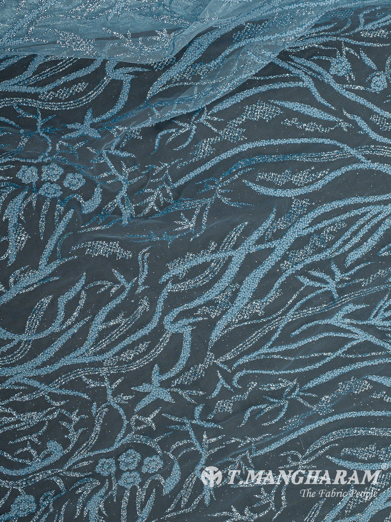 Blue Fancy Net Fabric - EC12513