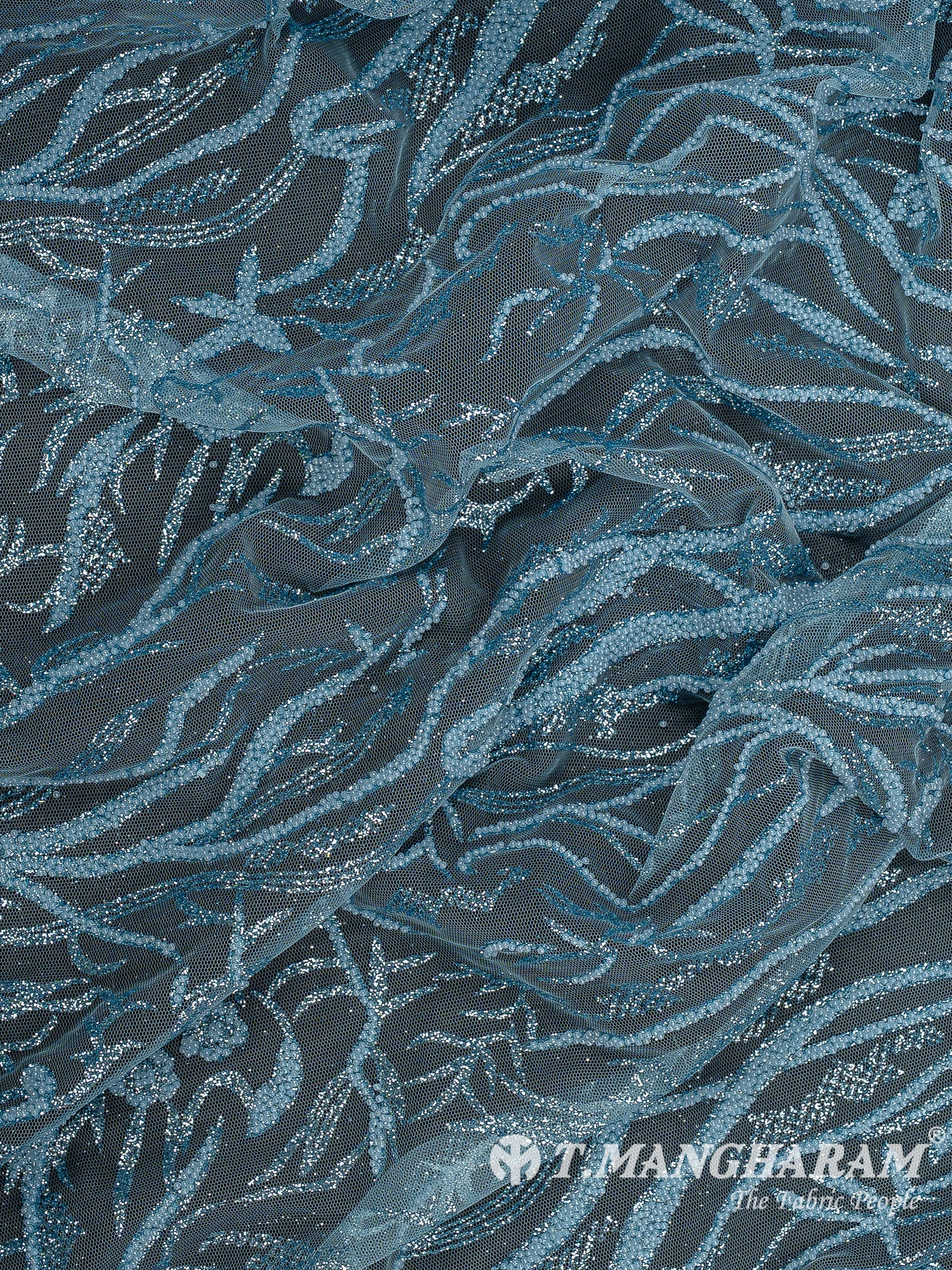 Blue Fancy Net Fabric - EC12513