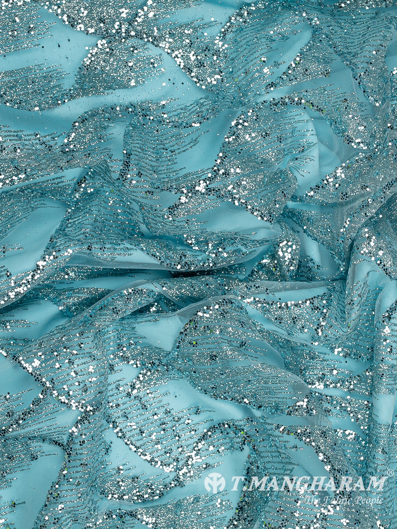 Blue Fancy Net Fabric - EC12496