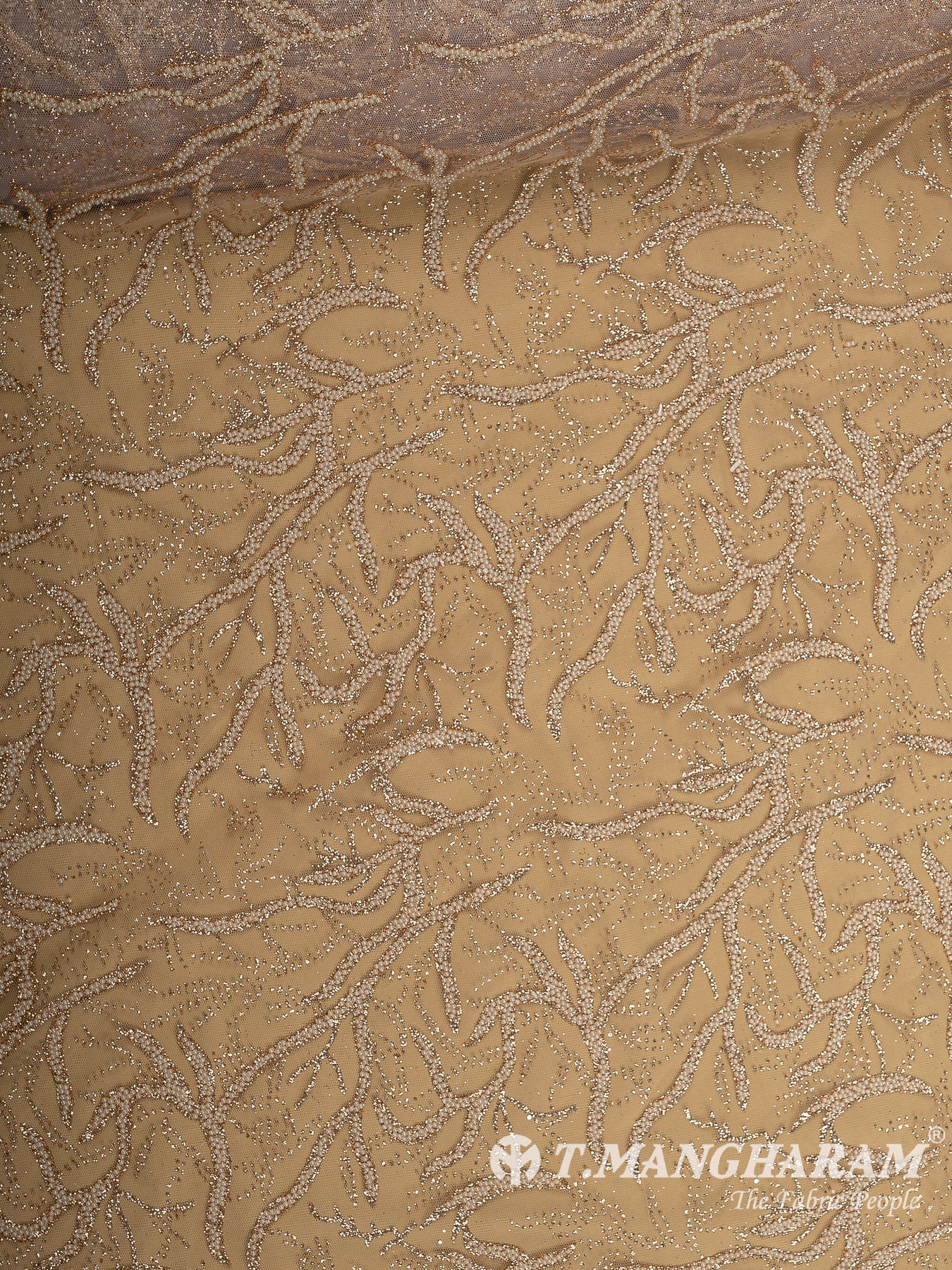 Gold Fancy Net Fabric - EC12522