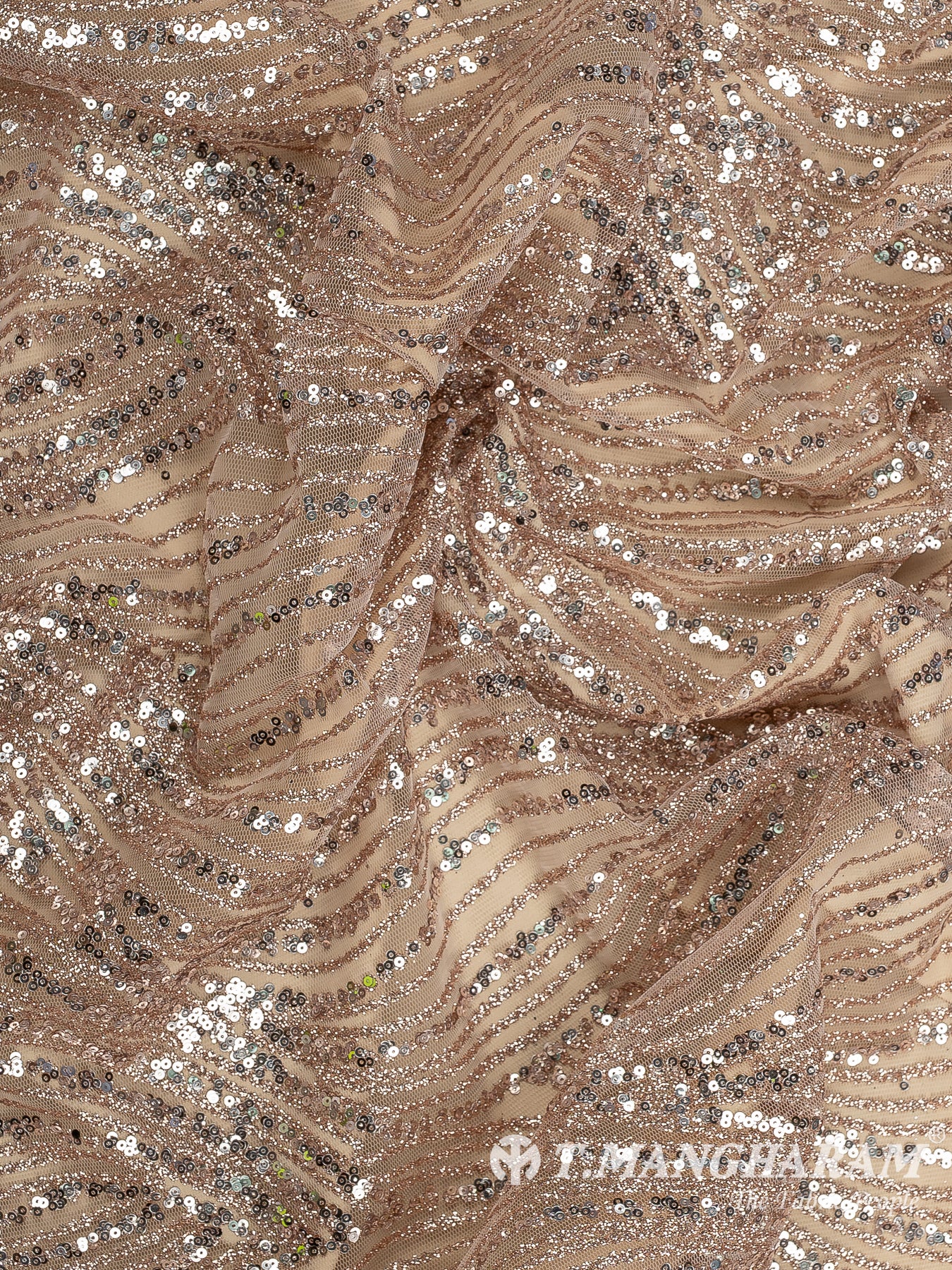 Peach Fancy Net Fabric - EC12504