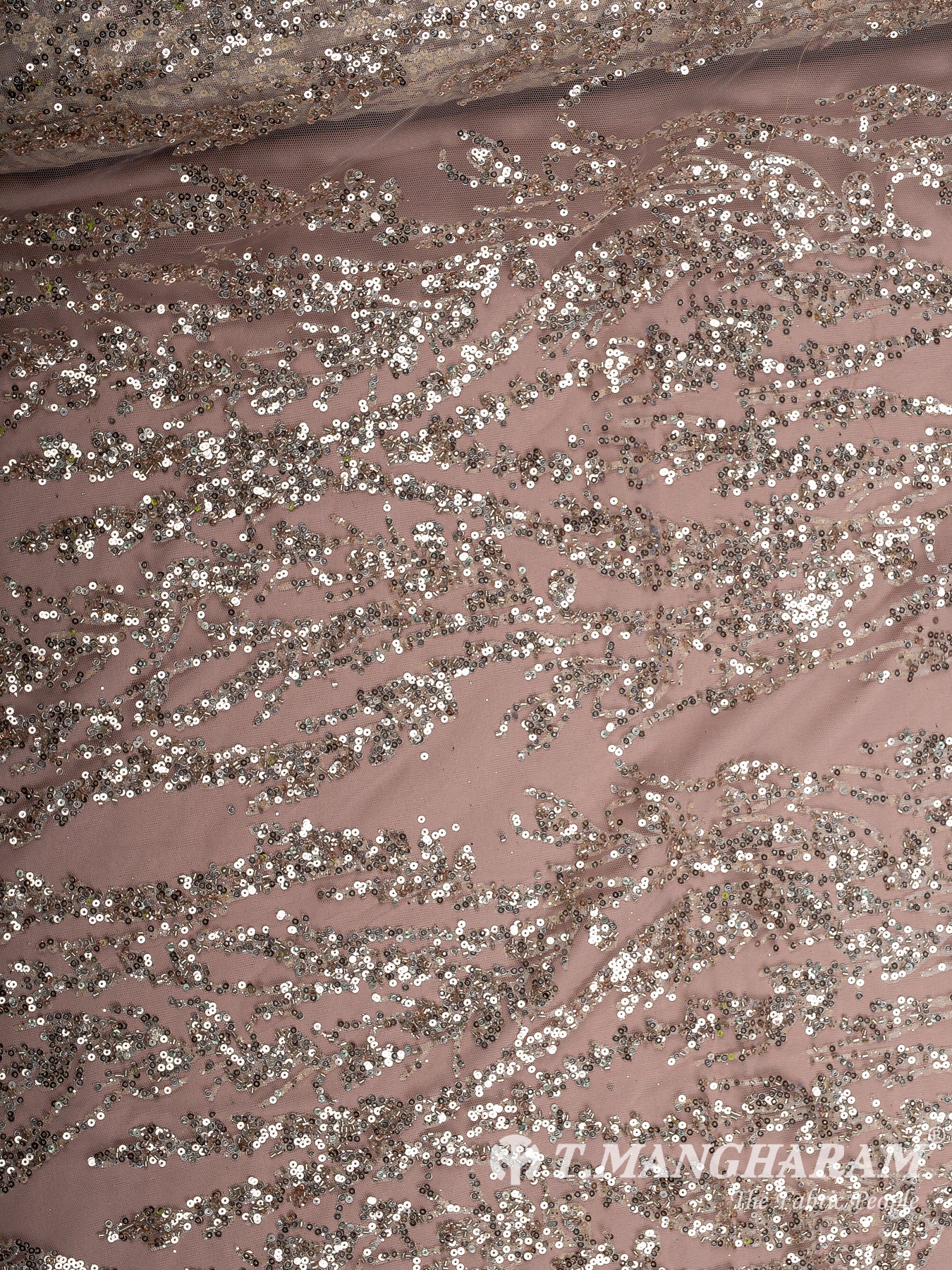 Peach Fancy Net Fabric - EC12509