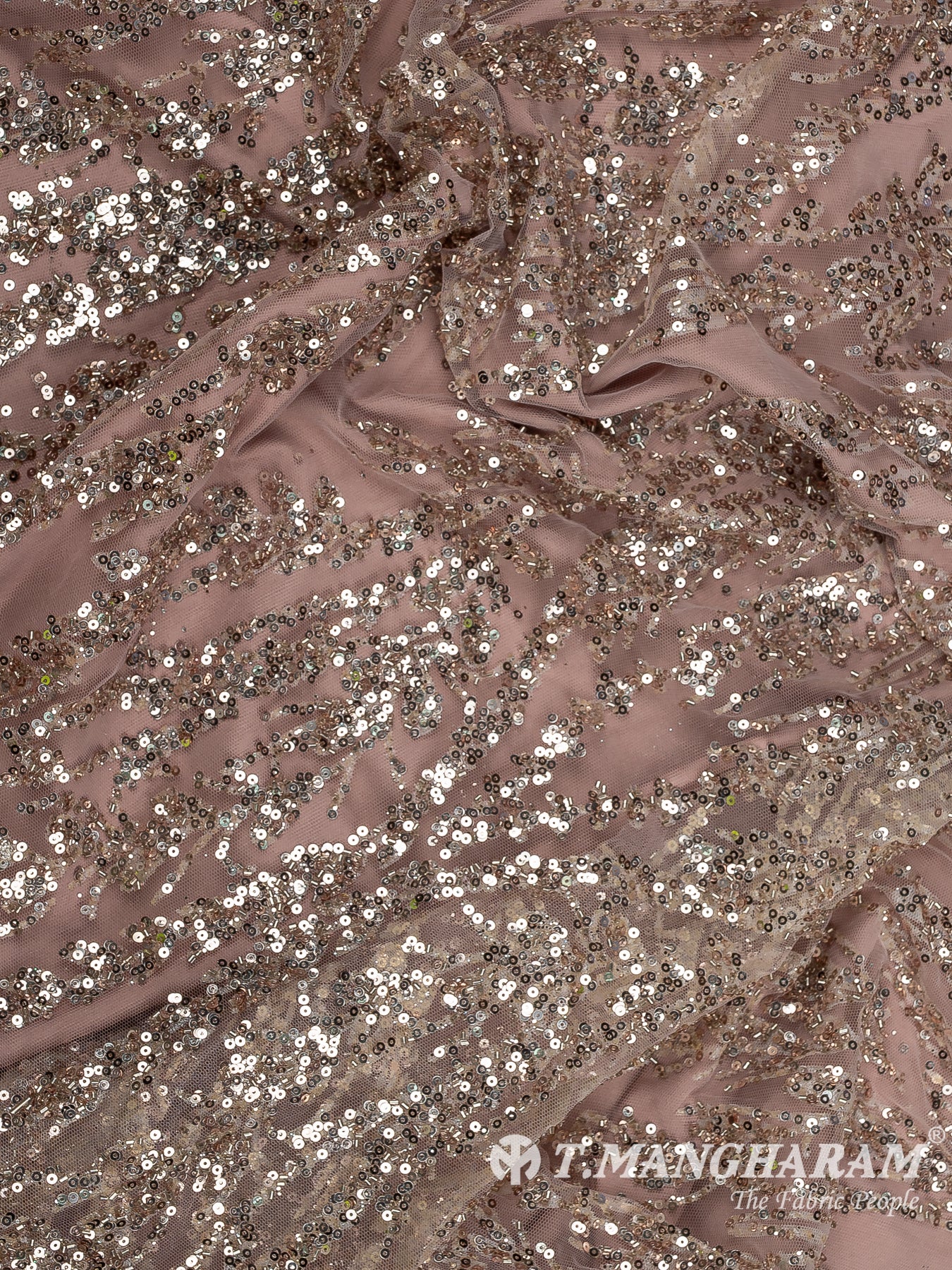 Peach Fancy Net Fabric - EC12509
