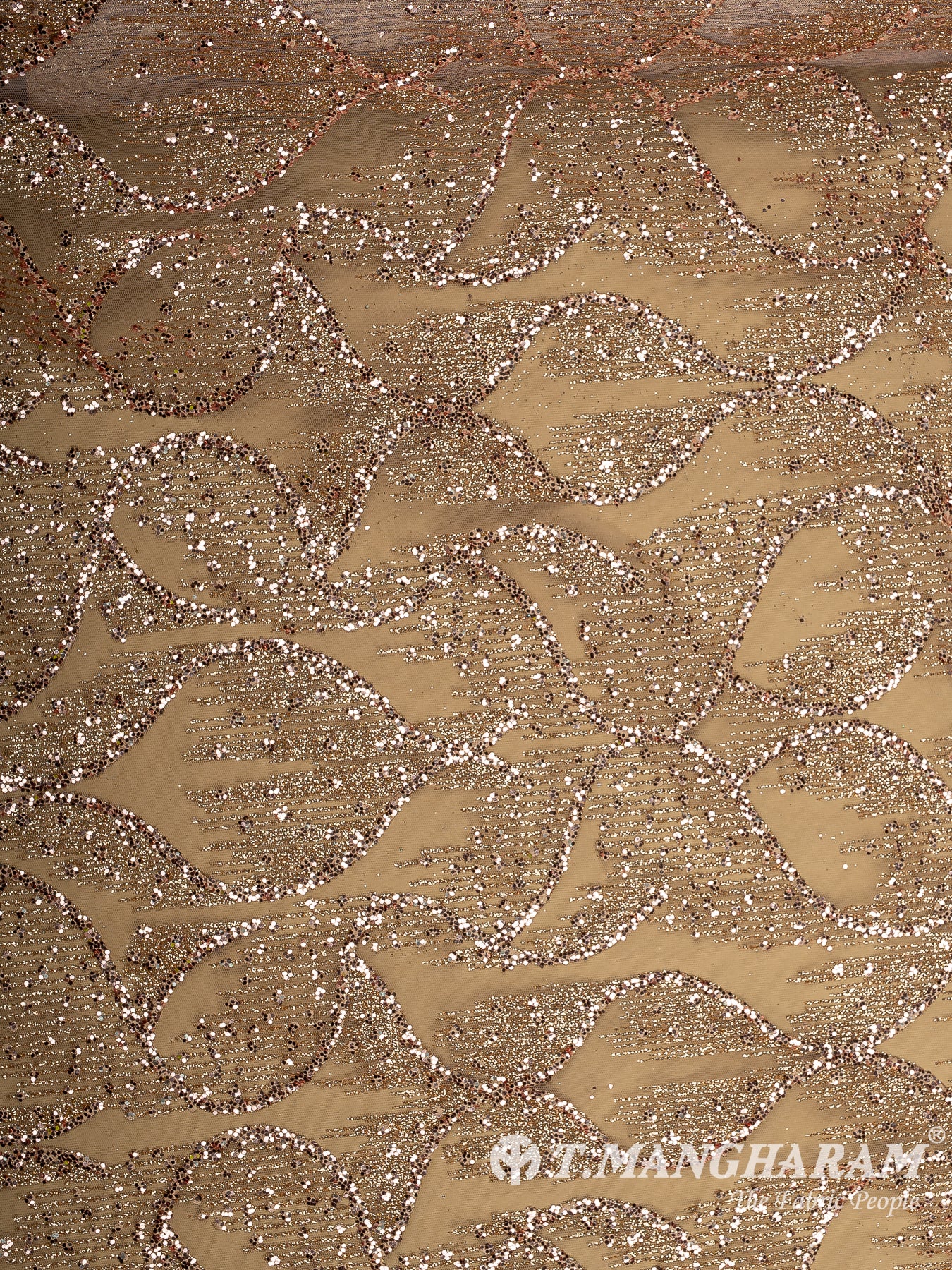 Gold Fancy Net Fabric - EC12497