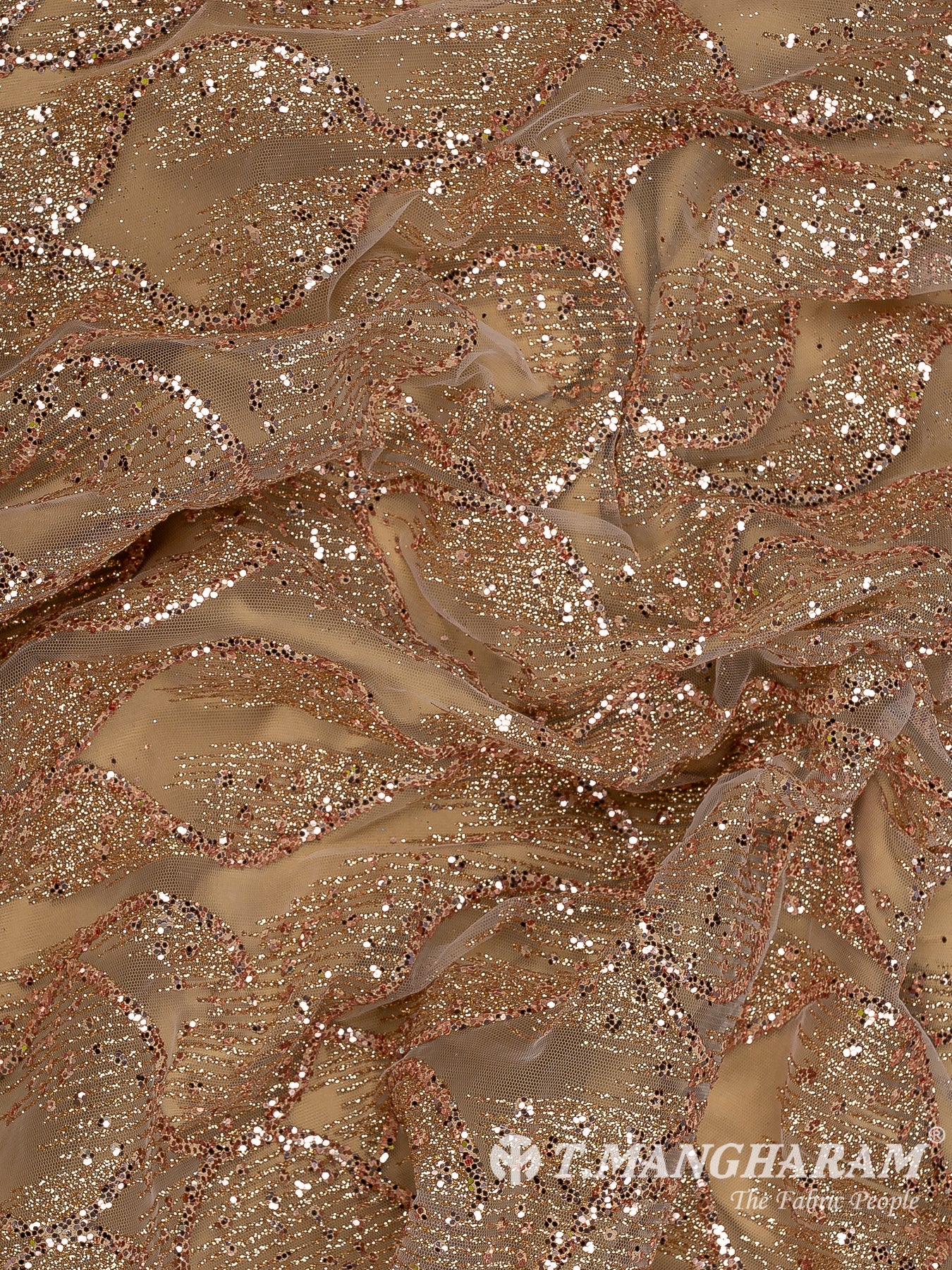 Gold Fancy Net Fabric - EC12497
