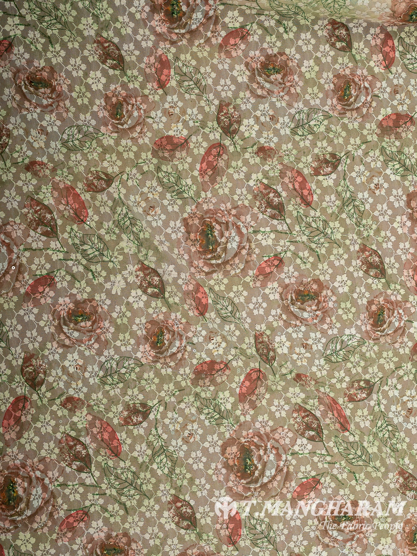 Green Georgette Fabric - EB5194