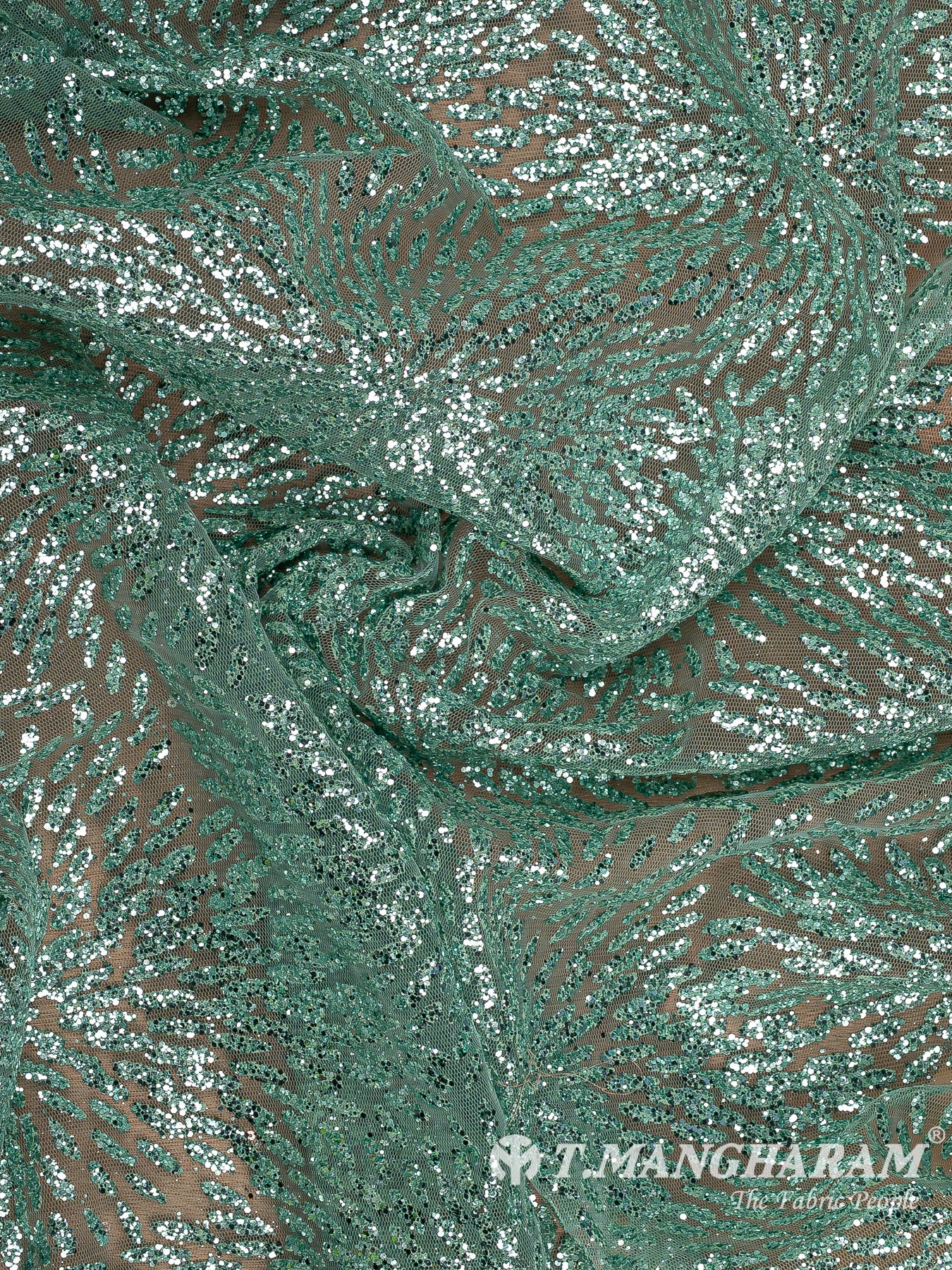 Green Fancy Net Fabric - EC12489