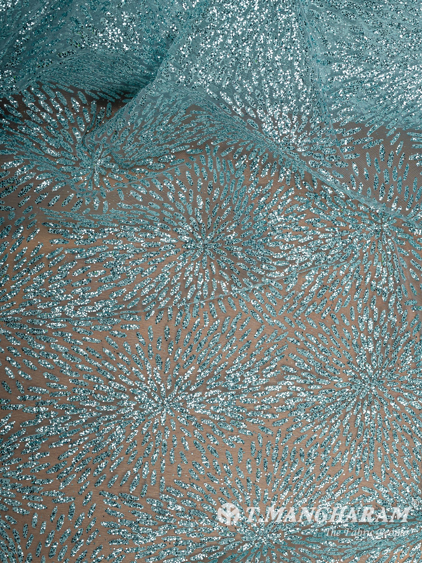 Blue Fancy Net Fabric - EC12493