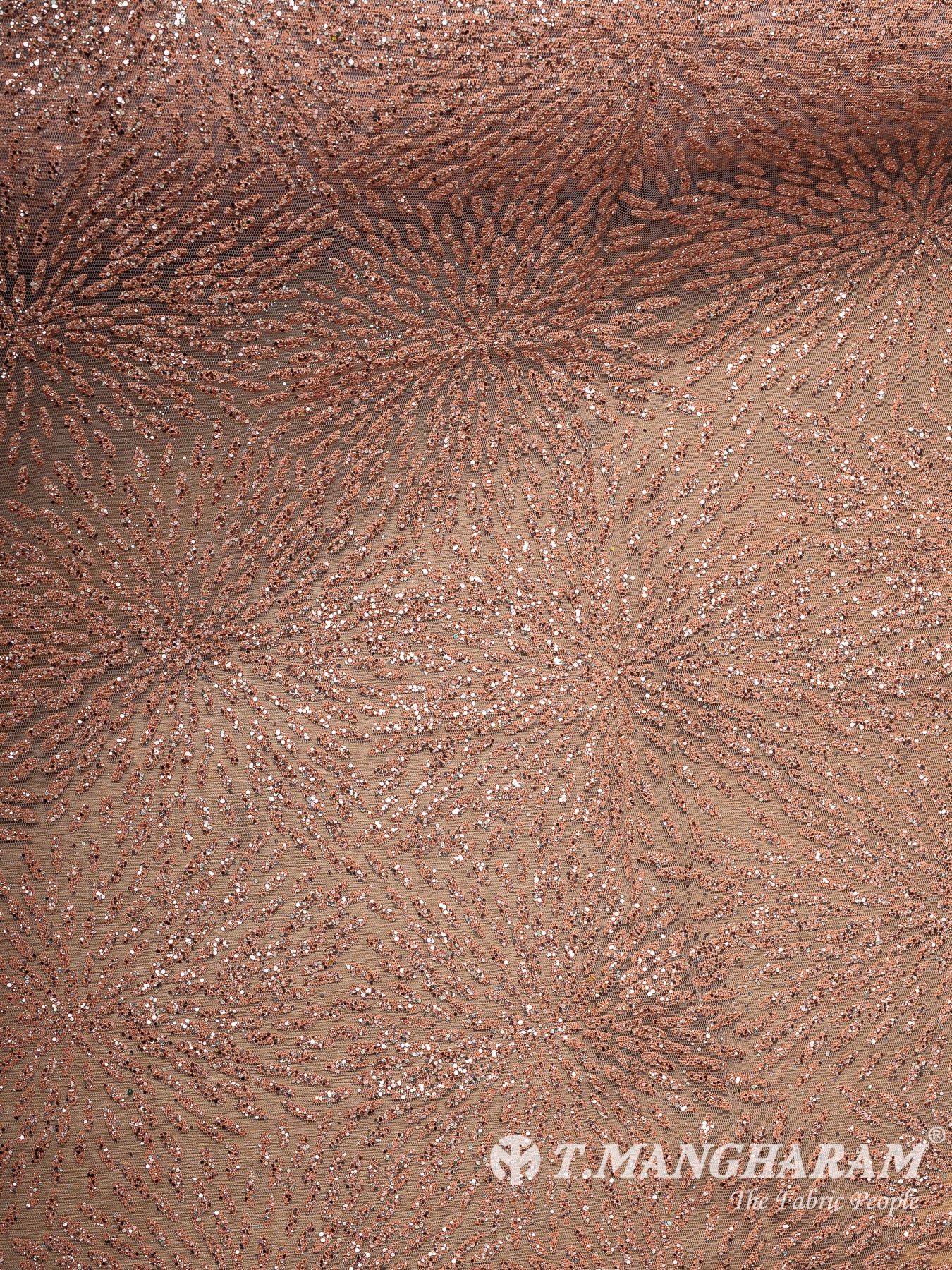 Peach Fancy Net Fabric - EC12490