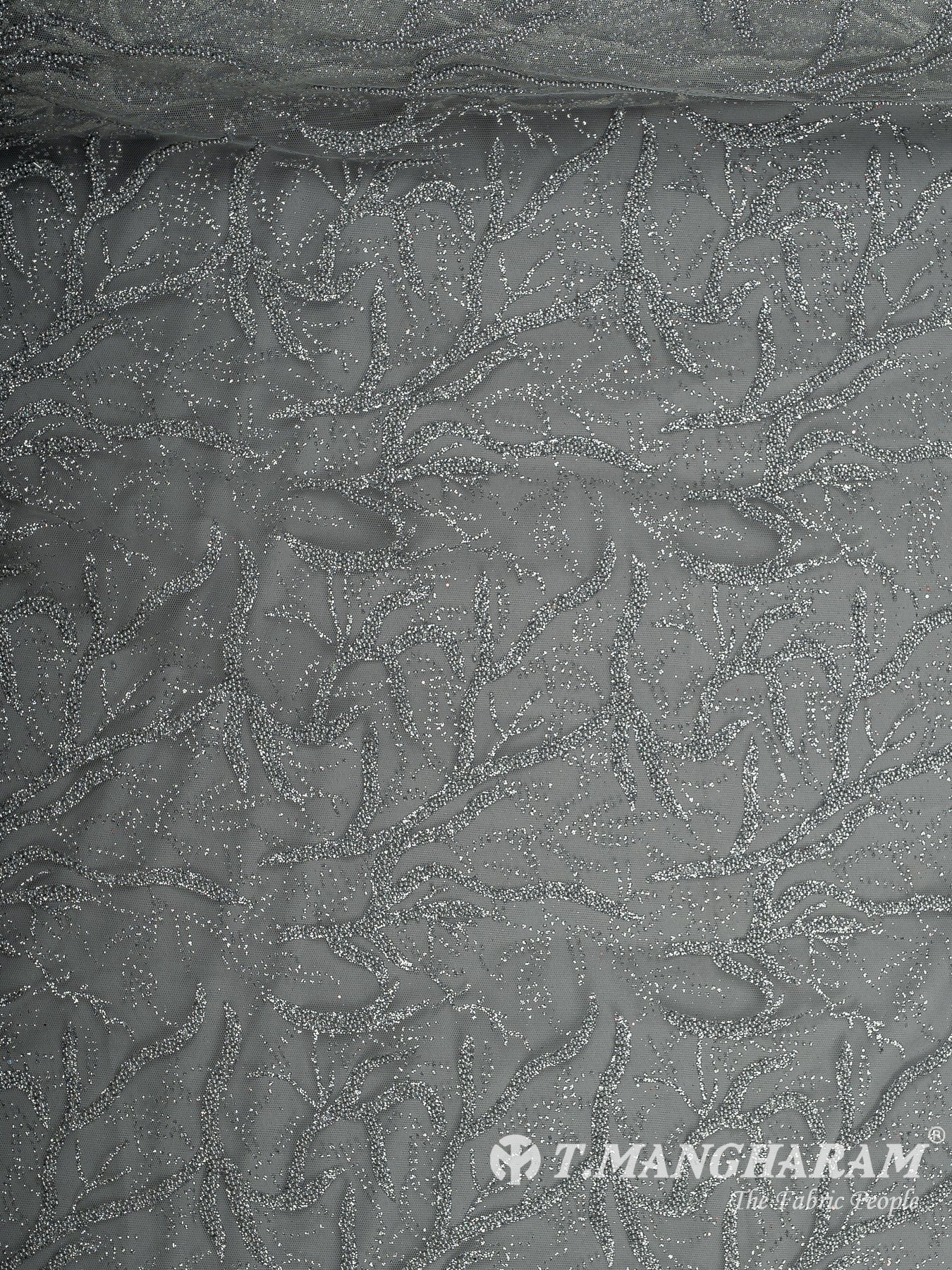 Grey Fancy Net Fabric - EC12524