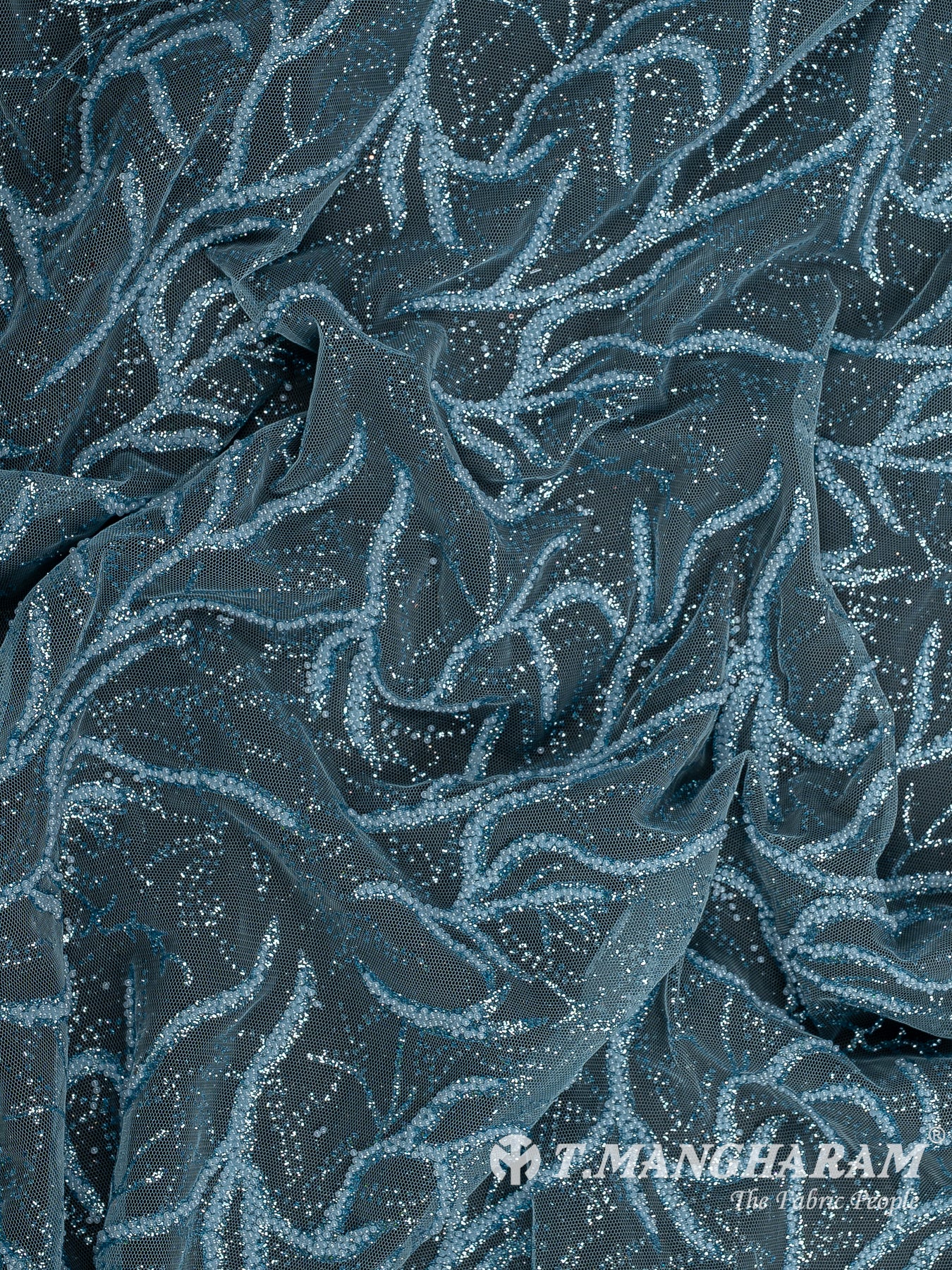 Blue Fancy Net Fabric - EC12520