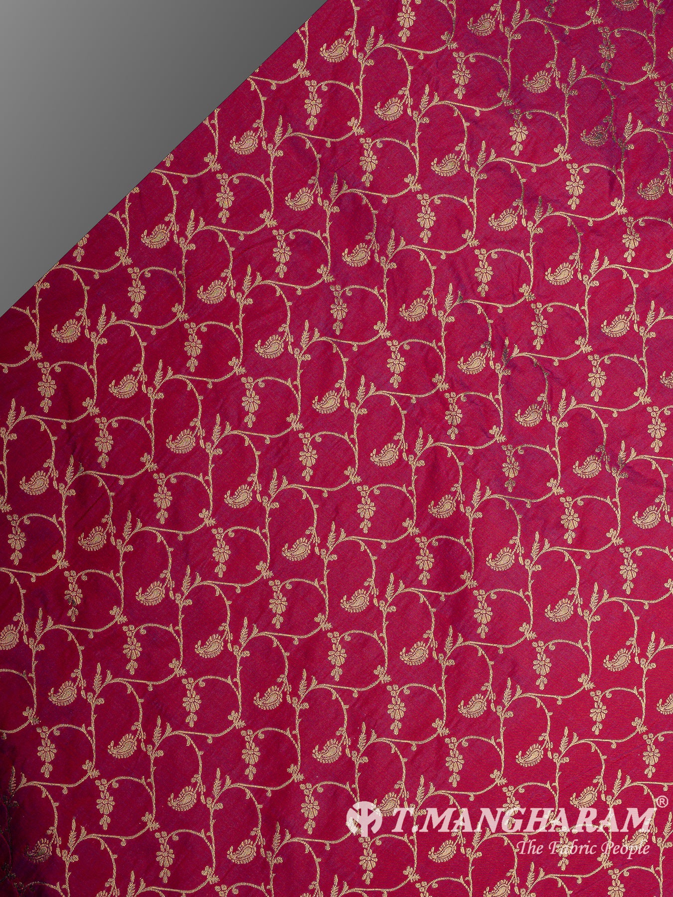 Maroon Semi Banaras Fabric - EC12943