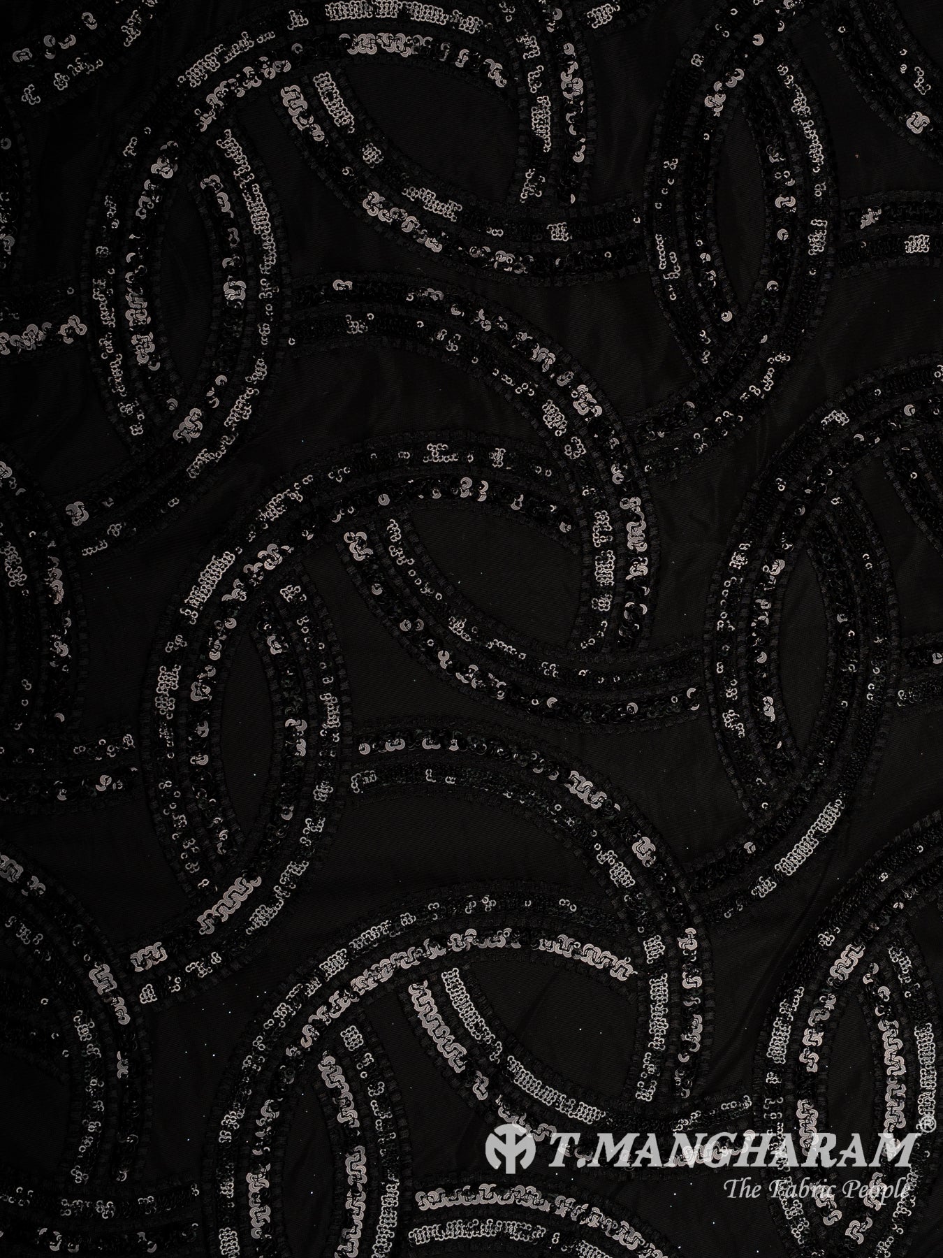 Black Fancy Net Fabric - EC12840