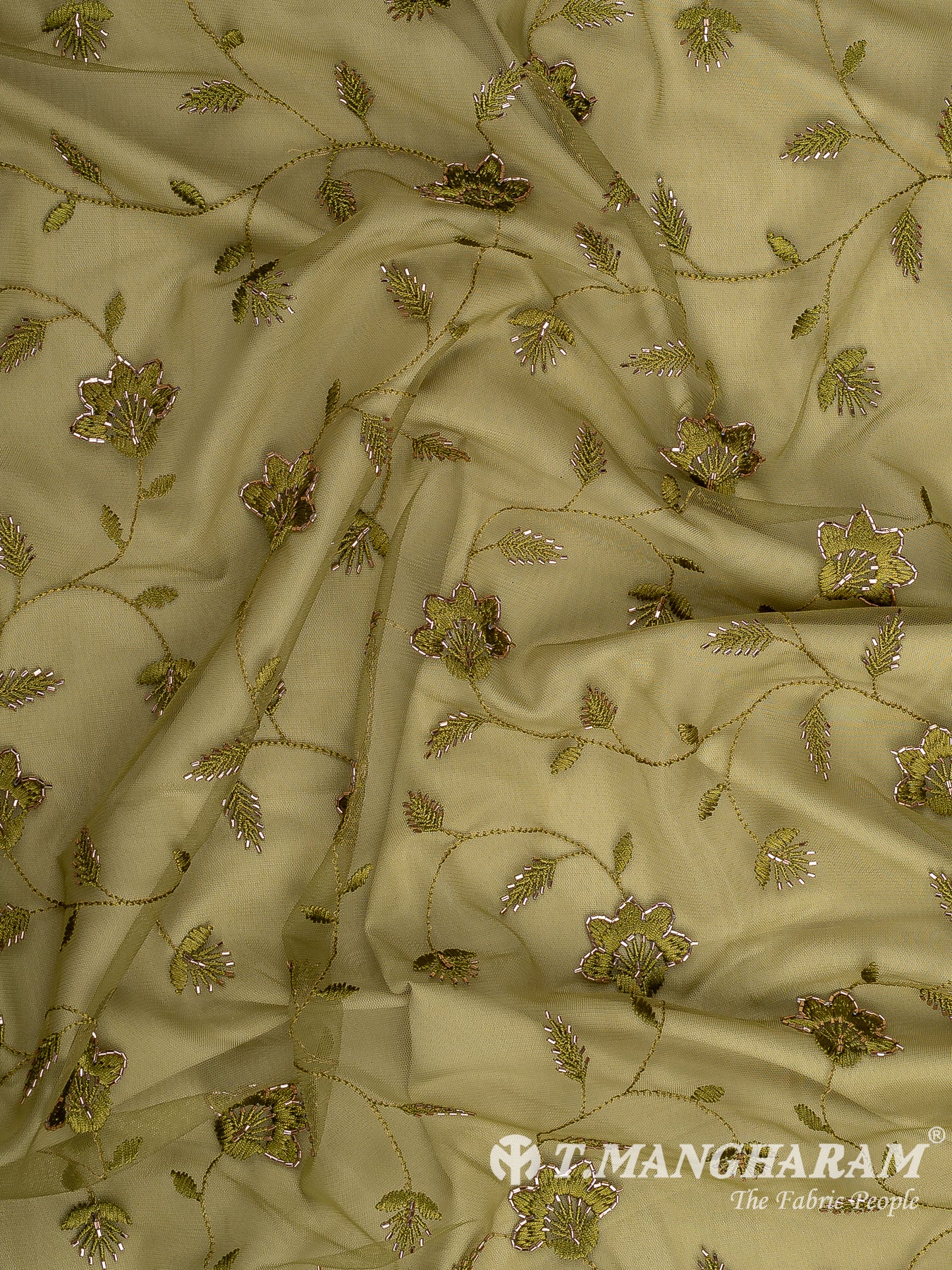 Green Fancy Net Fabric - EB9503