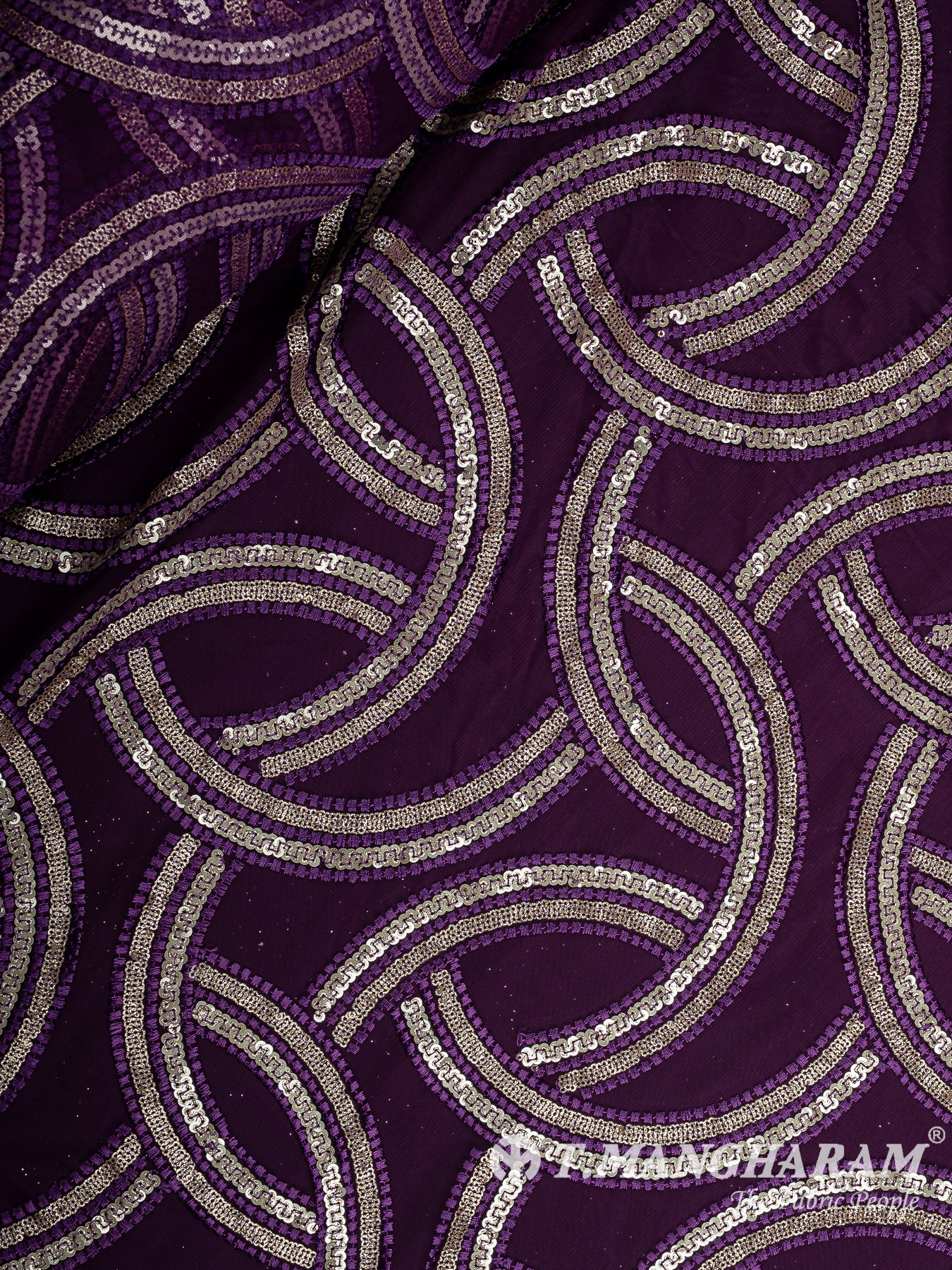 Purple Fancy Net Fabric - EC12843