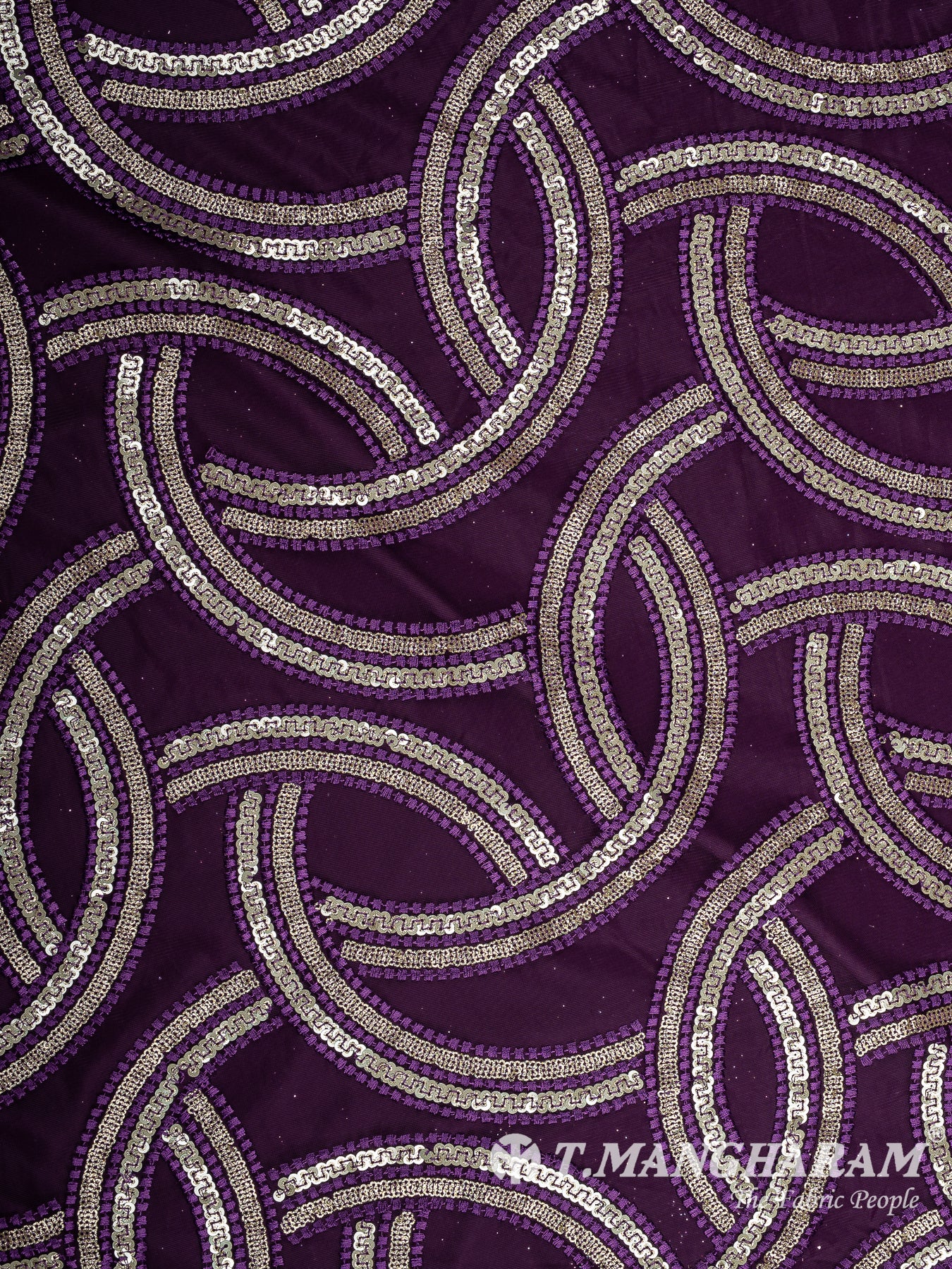 Purple Fancy Net Fabric - EC12843