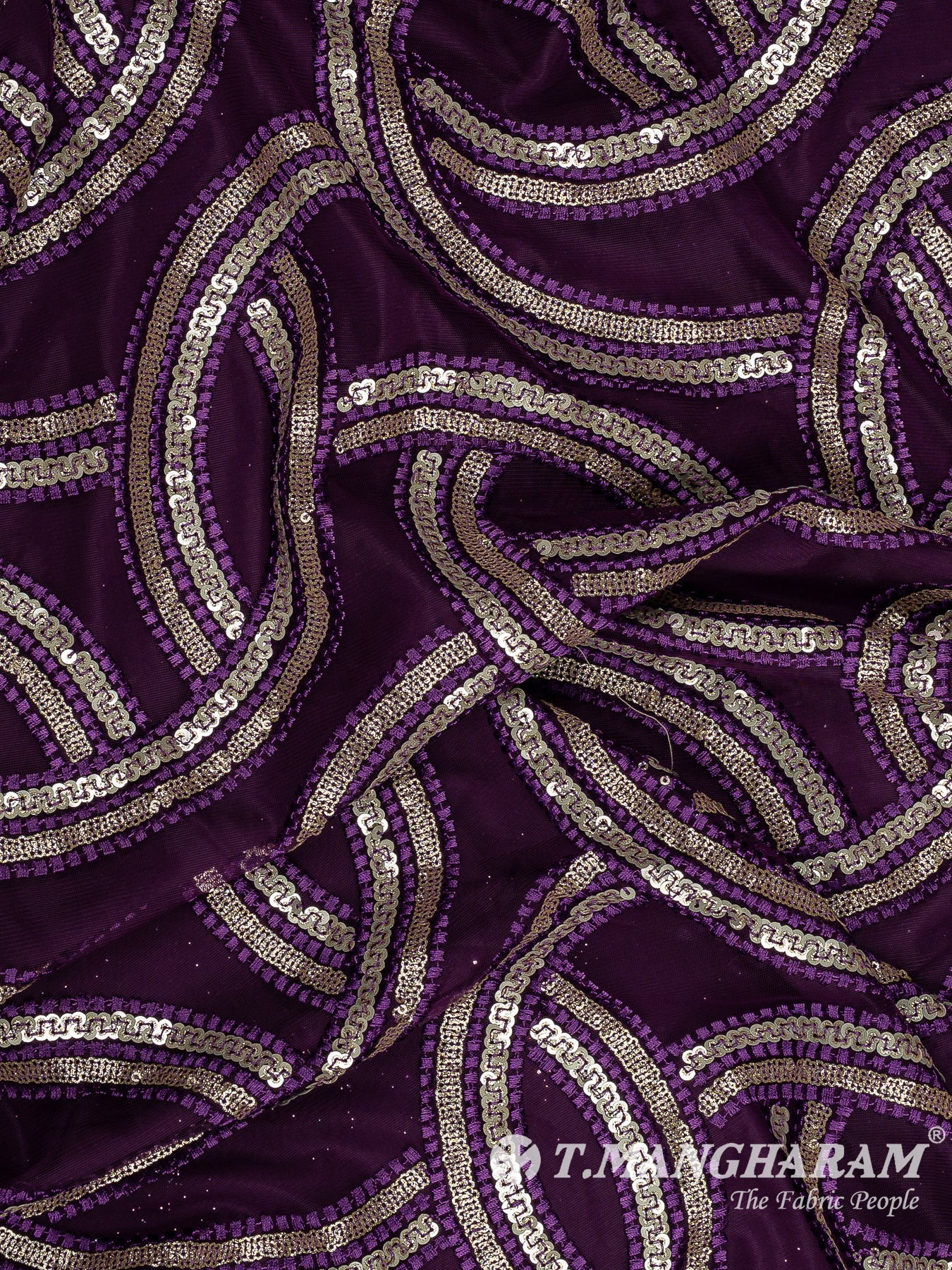 Purple Fancy Net Fabric - EC12843