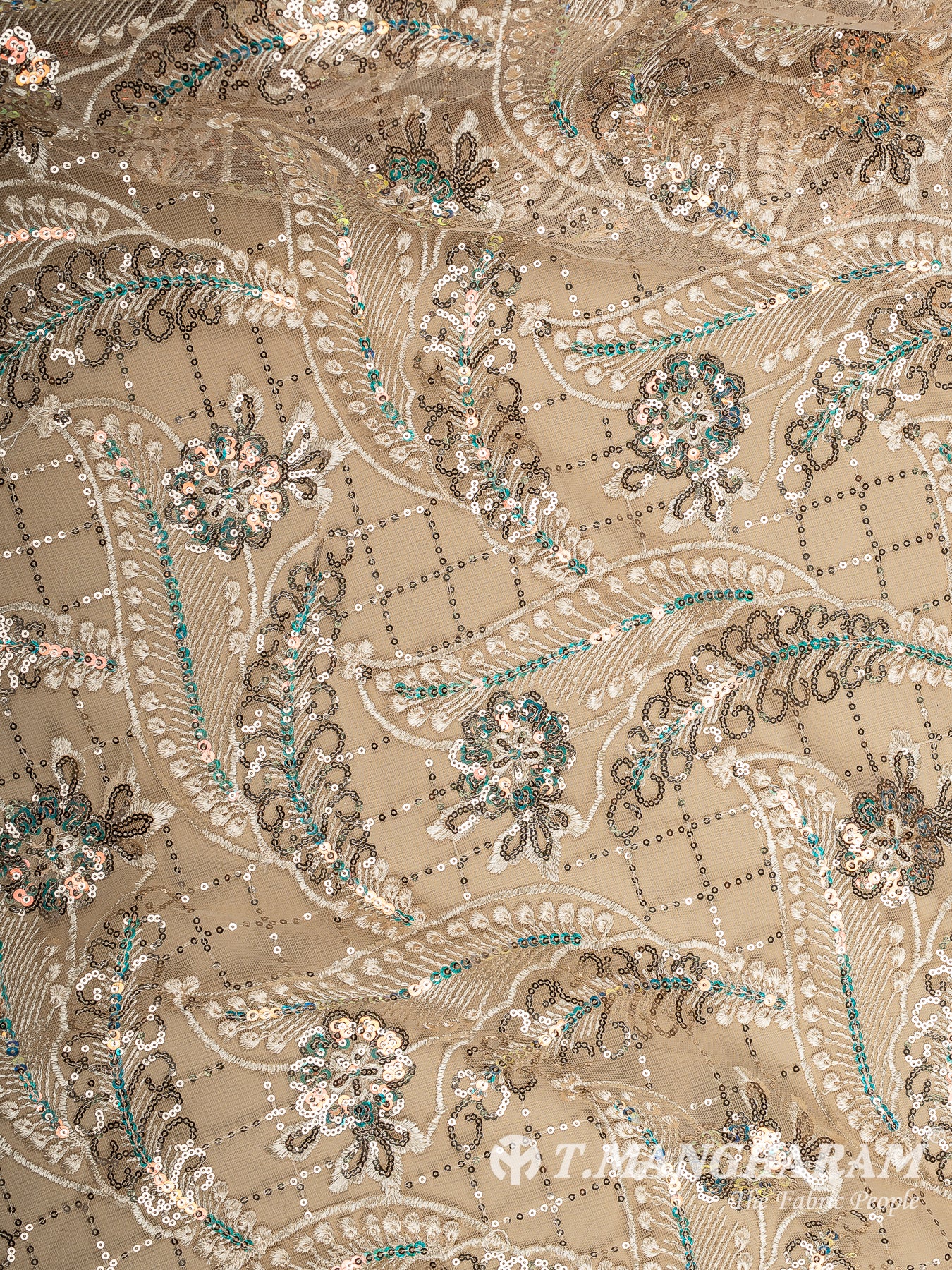 Gold Fancy Net Fabric - EB9495