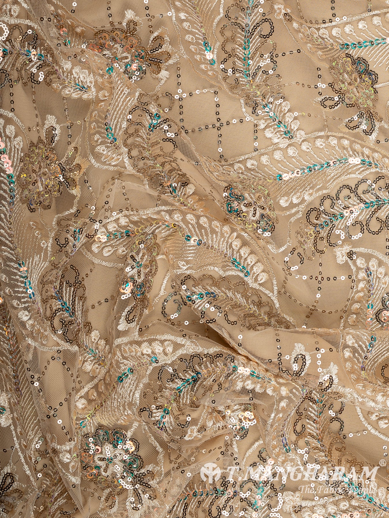 Gold Fancy Net Fabric - EB9495