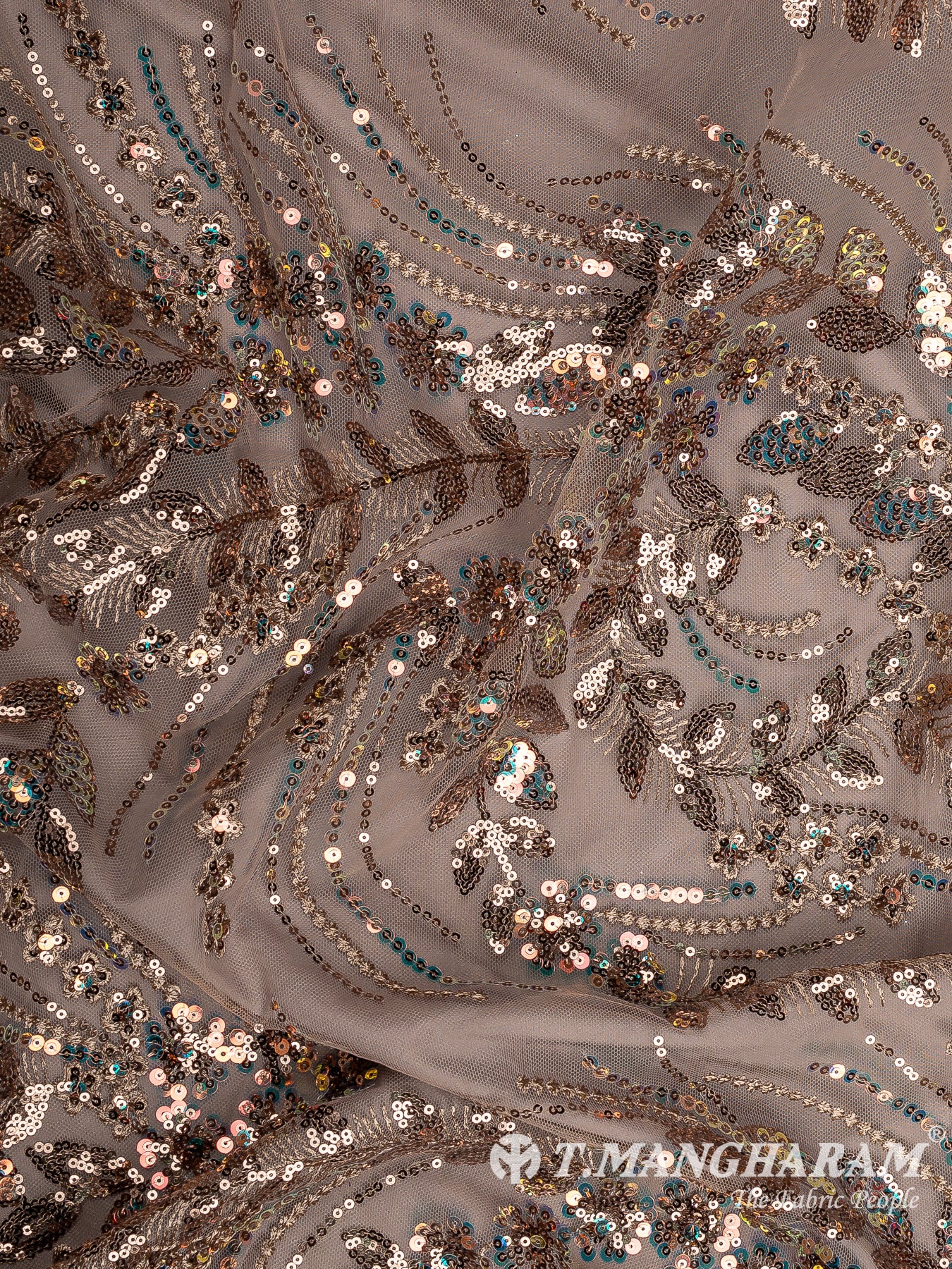 Mauve Fancy Net Fabric - EB9498