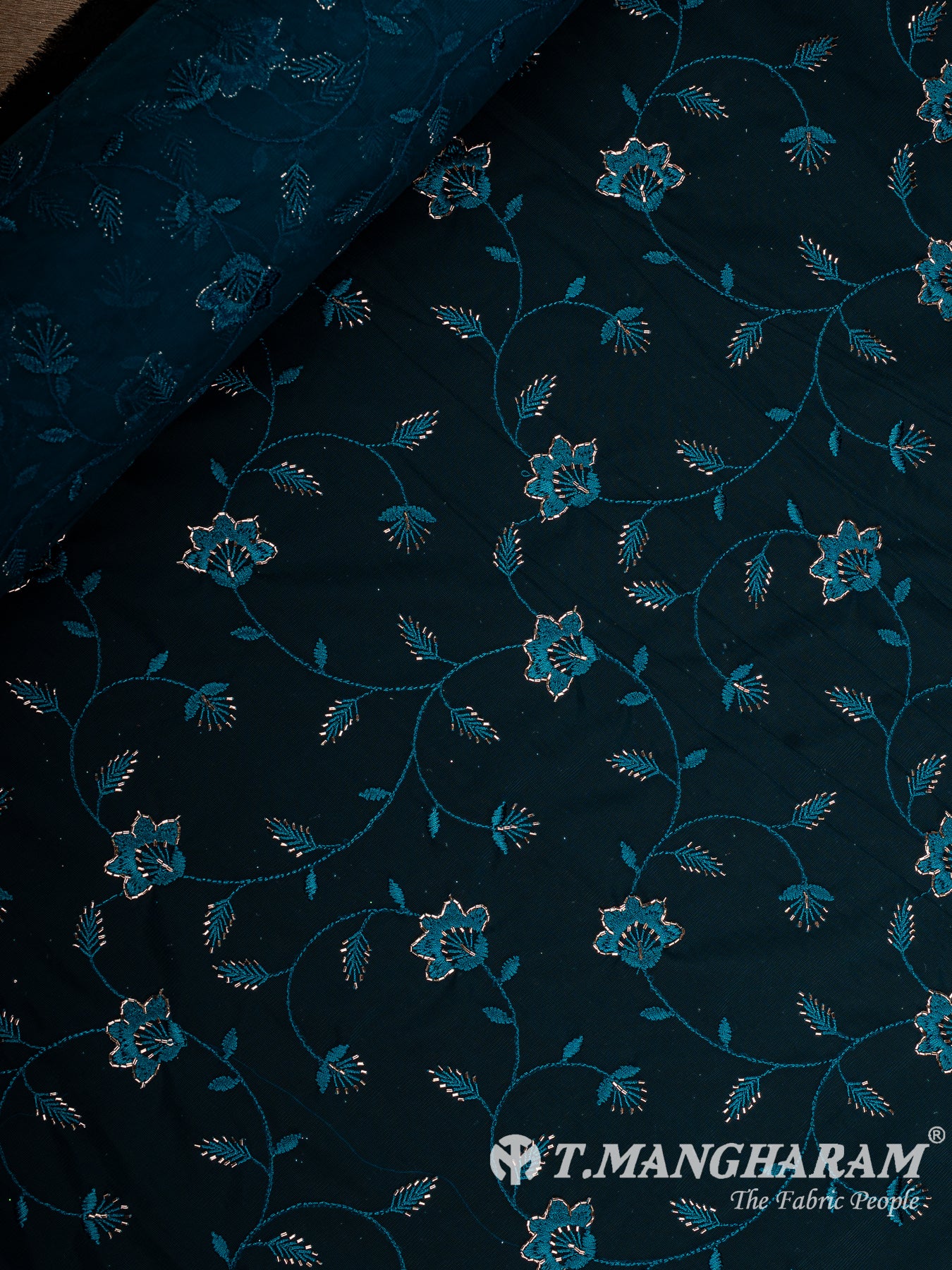 Blue Fancy Net Fabric - EB9506