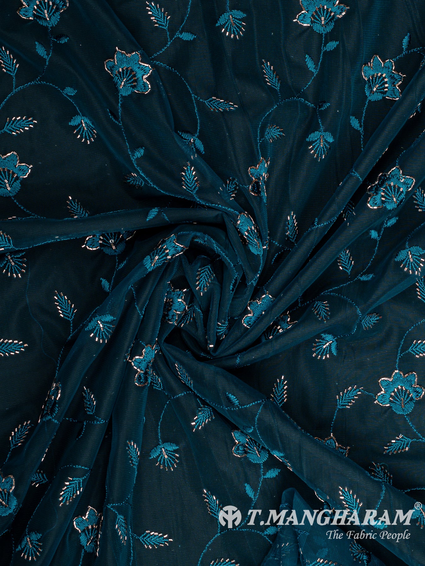 Blue Fancy Net Fabric - EB9506