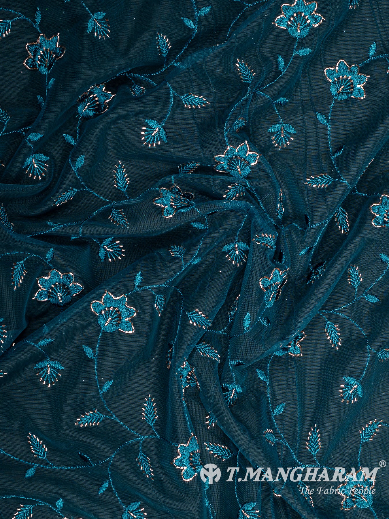 Blue Fancy Net Fabric - EB9506