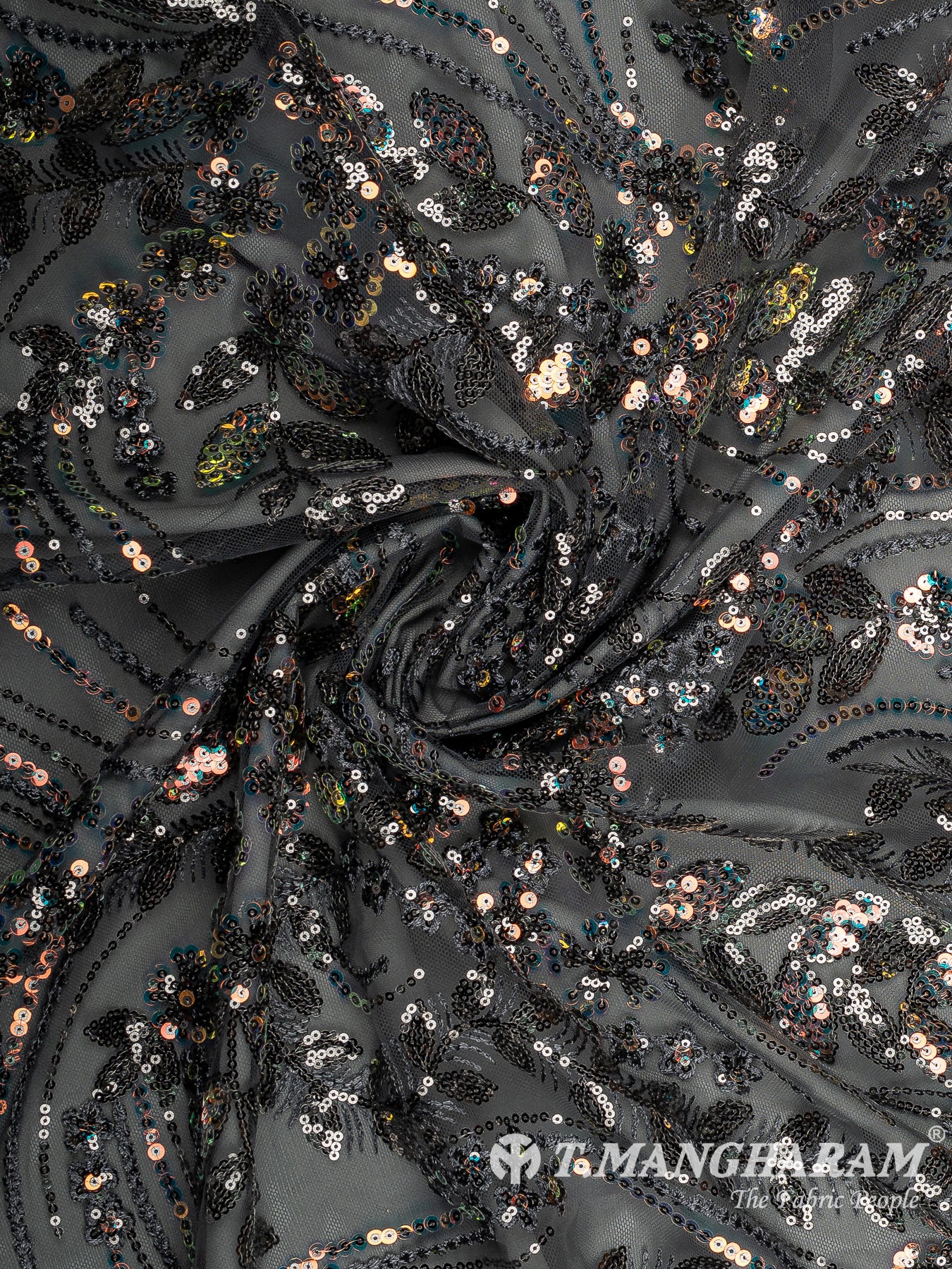 Black Fancy Net Fabric - EB9500