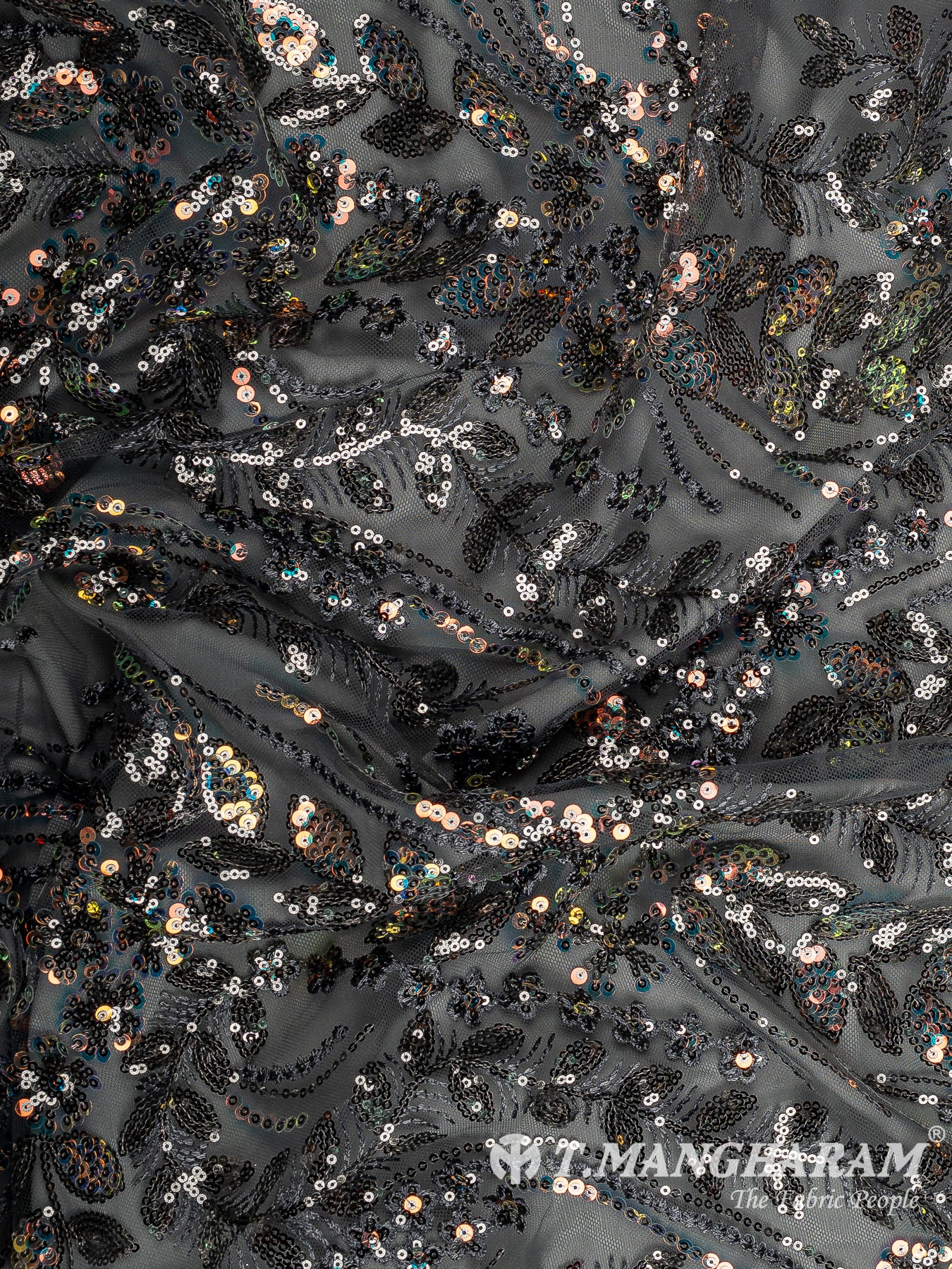 Black Fancy Net Fabric - EB9500