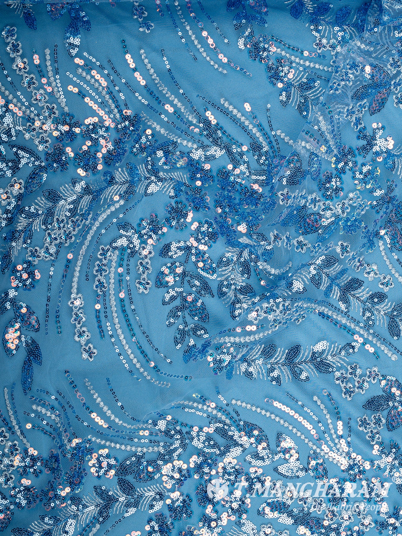 Blue Fancy Net Fabric - EB9496