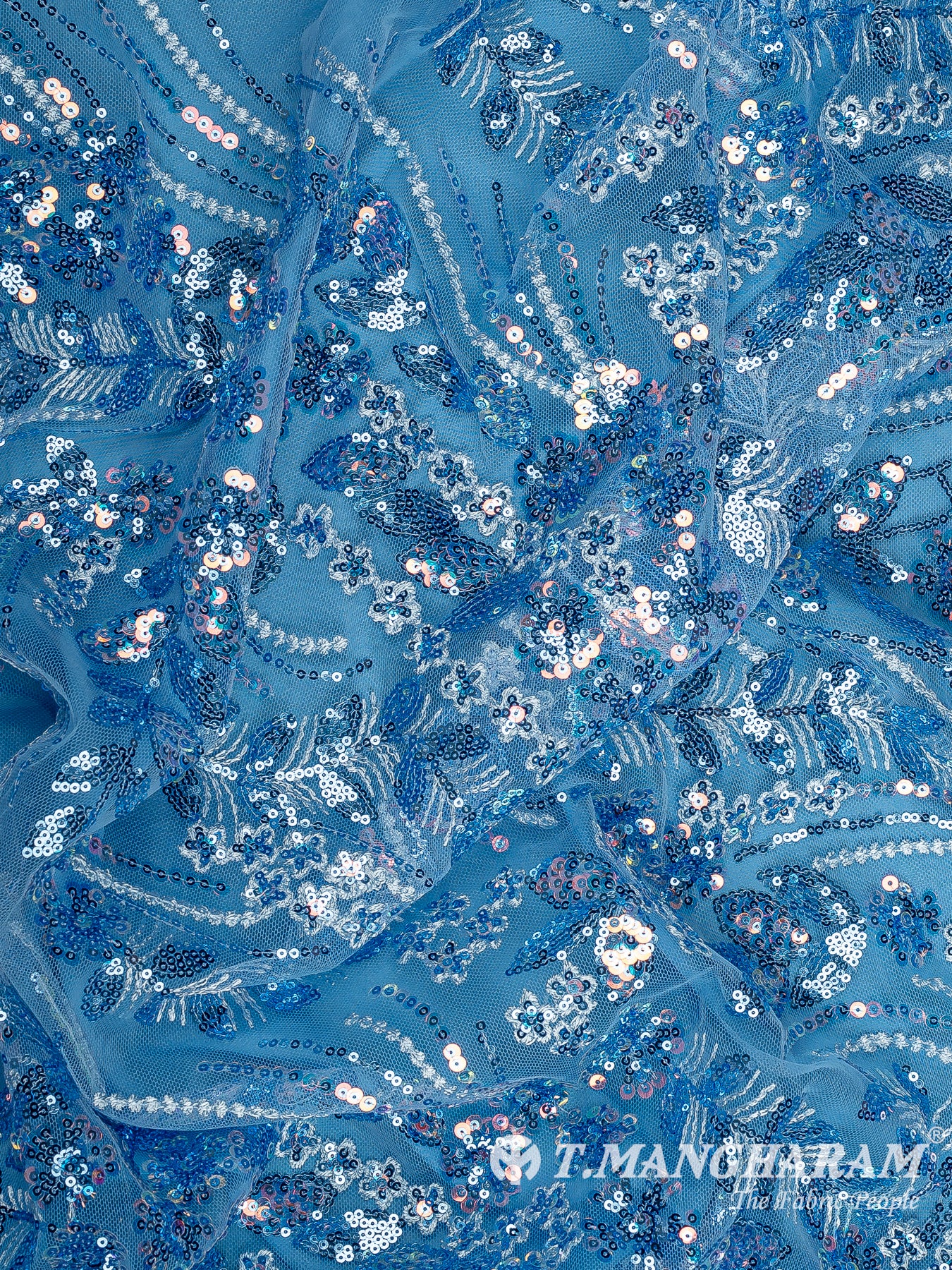 Blue Fancy Net Fabric - EB9496