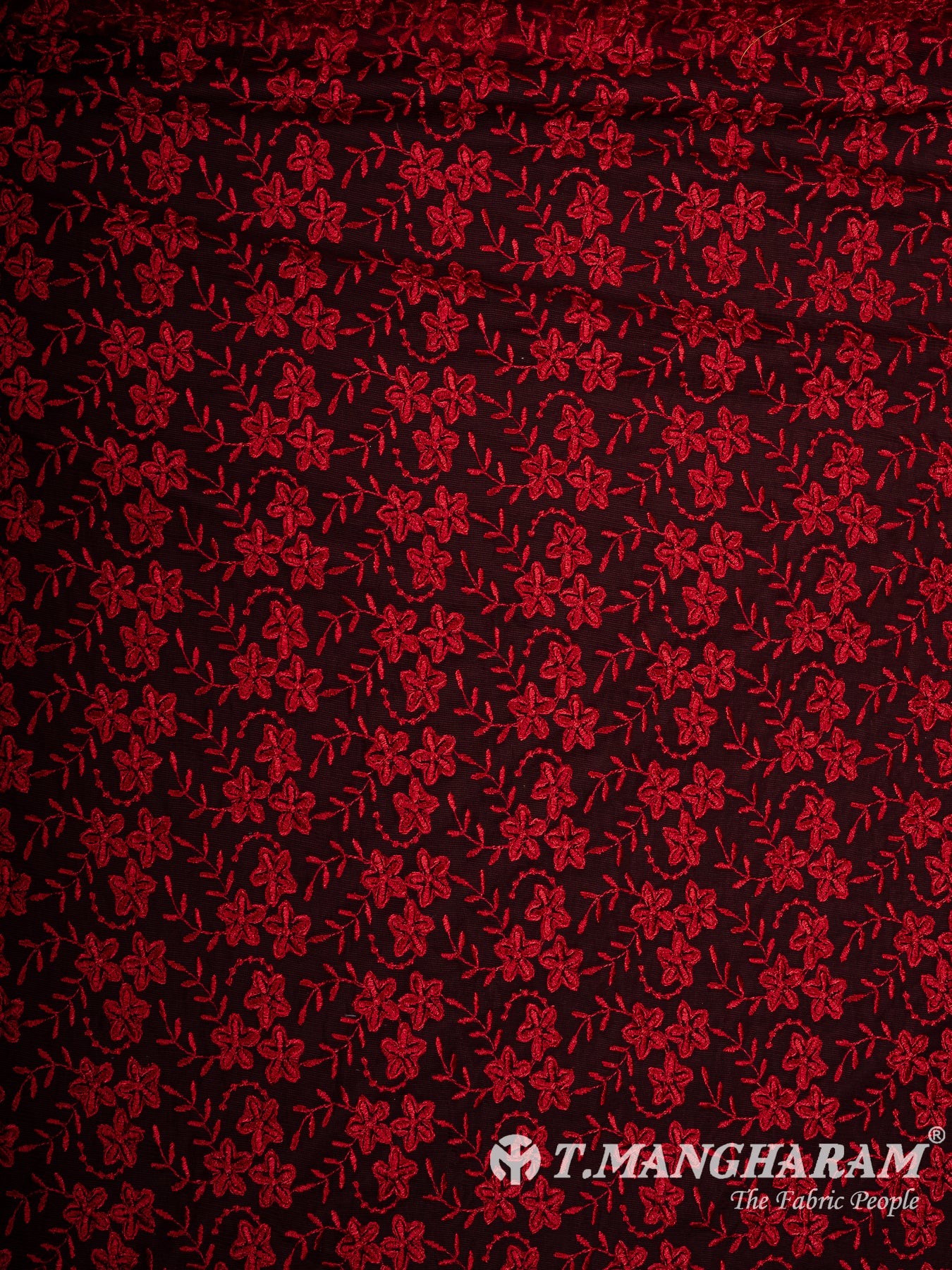 Maroon Net Fabric - EB9920