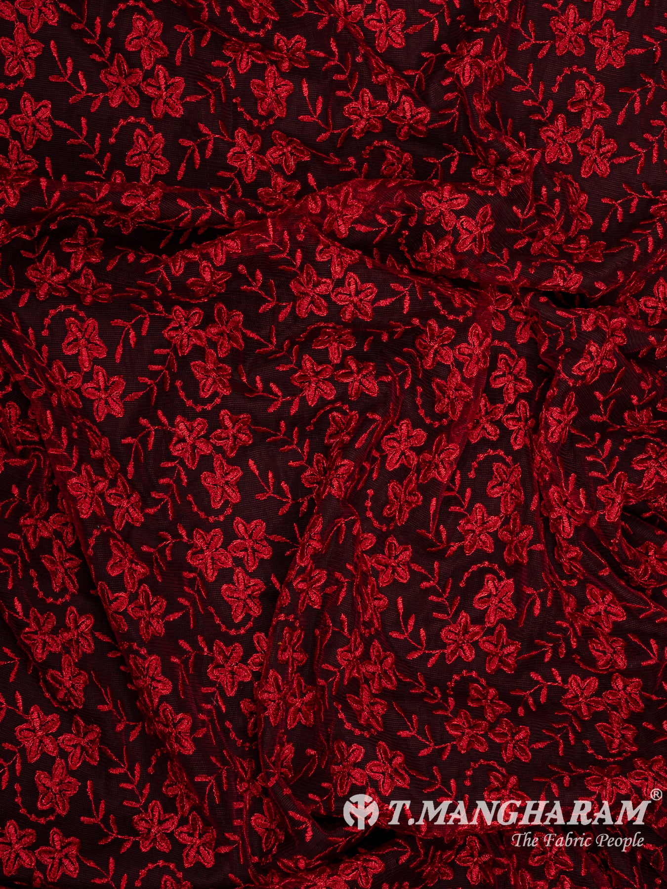 Maroon Net Fabric - EB9920