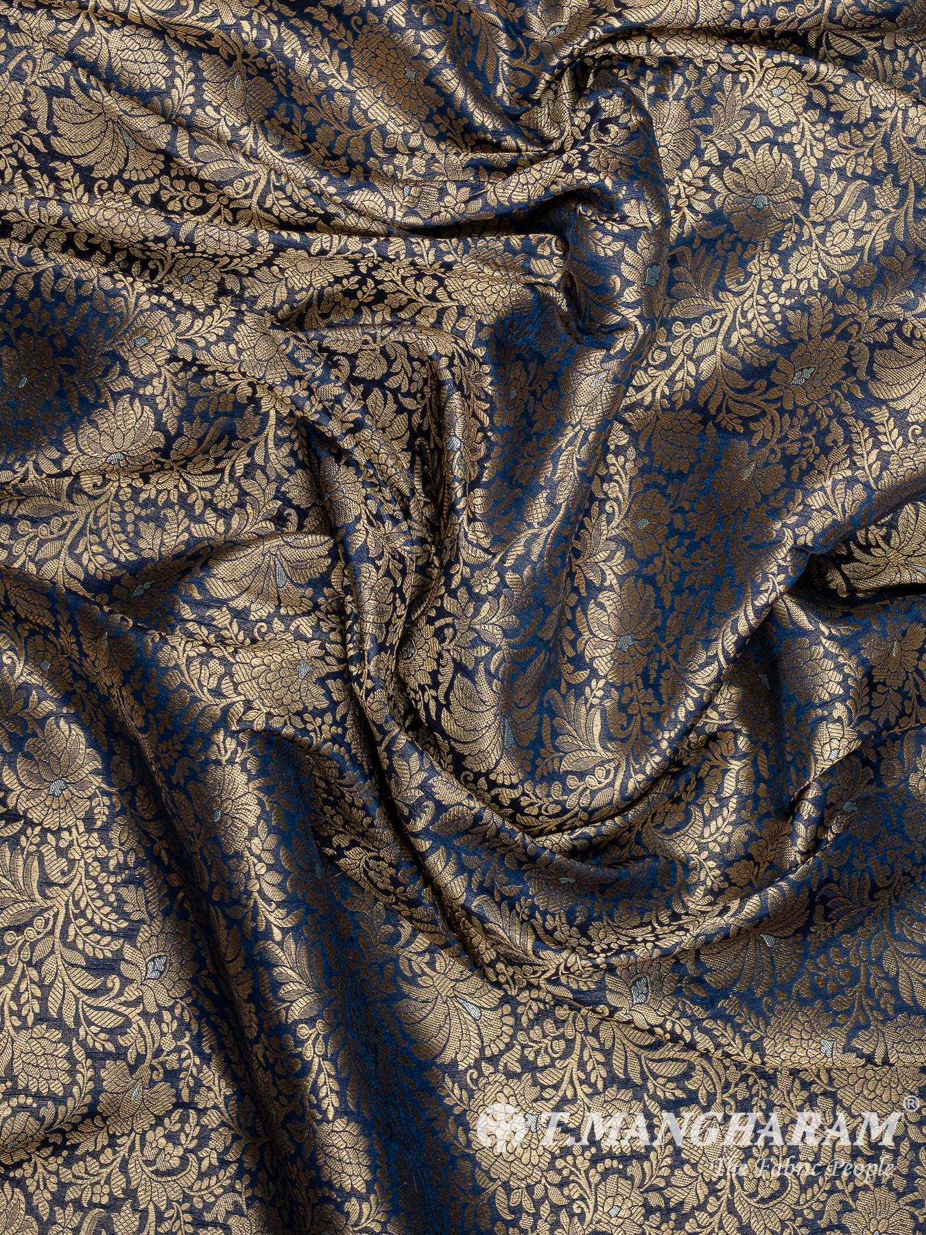 Blue Banaras Fabric - EB9864