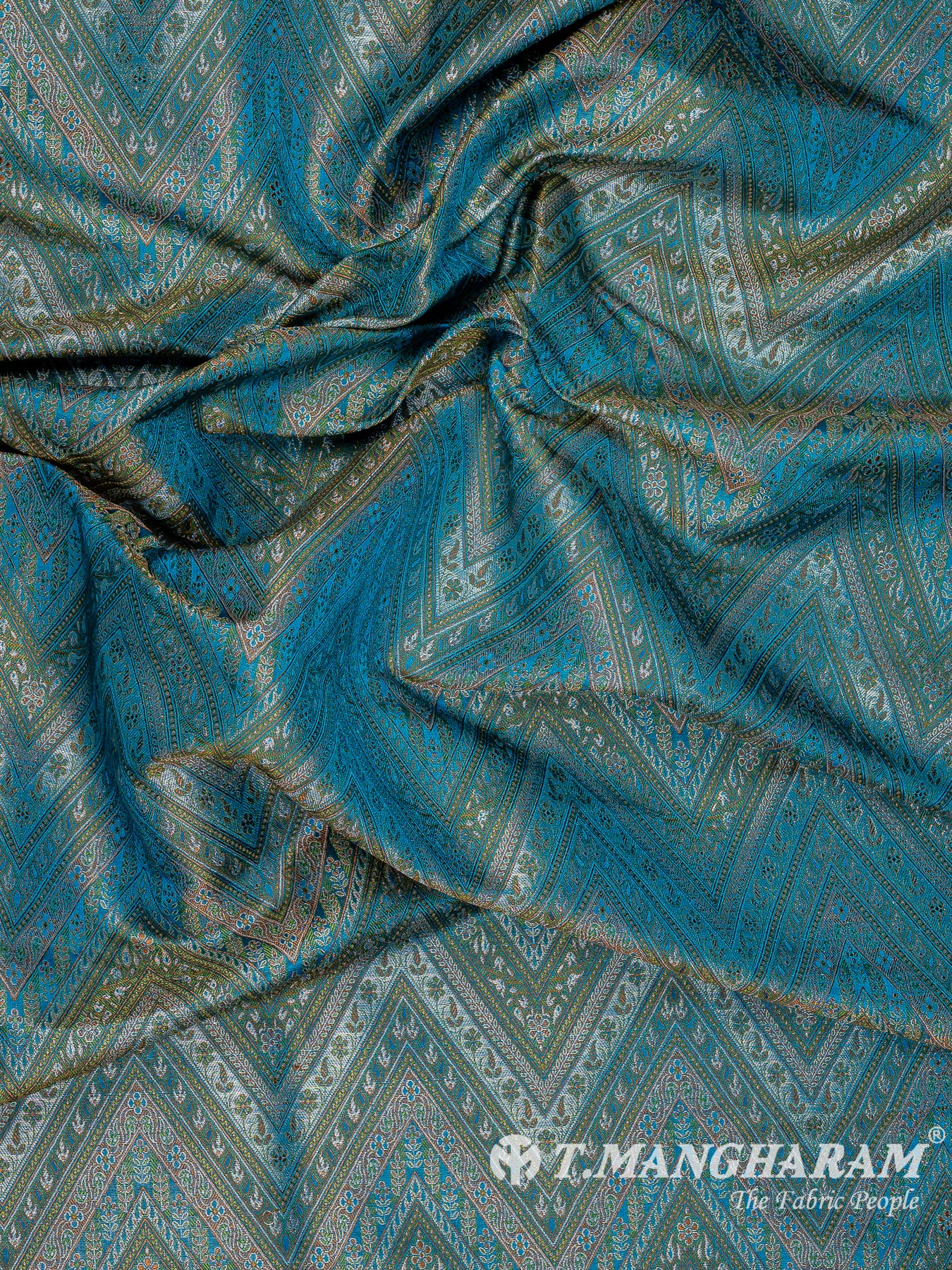 Blue Banaras Fabric - EB9861