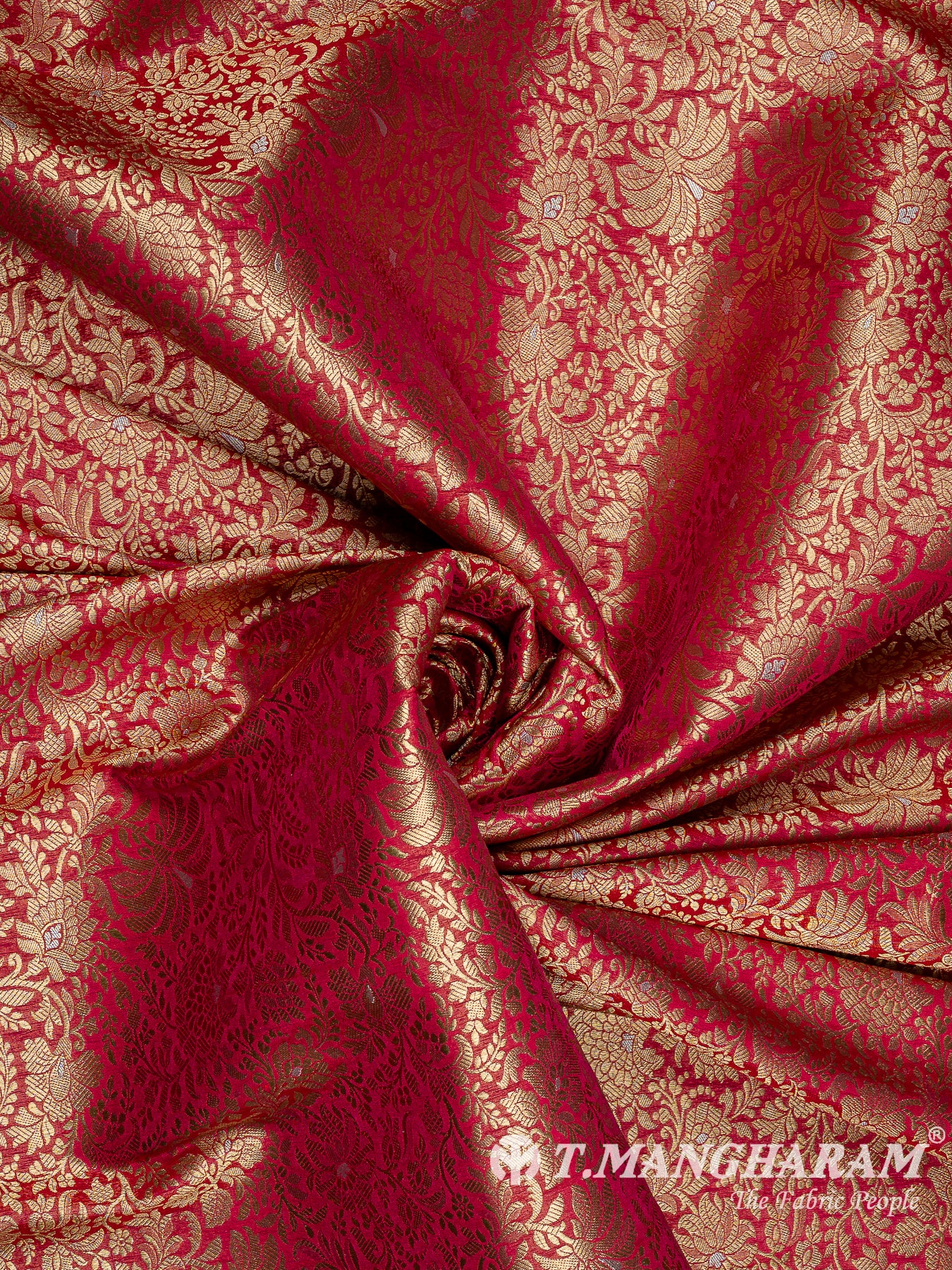 Red Banaras Fabric - EB9866