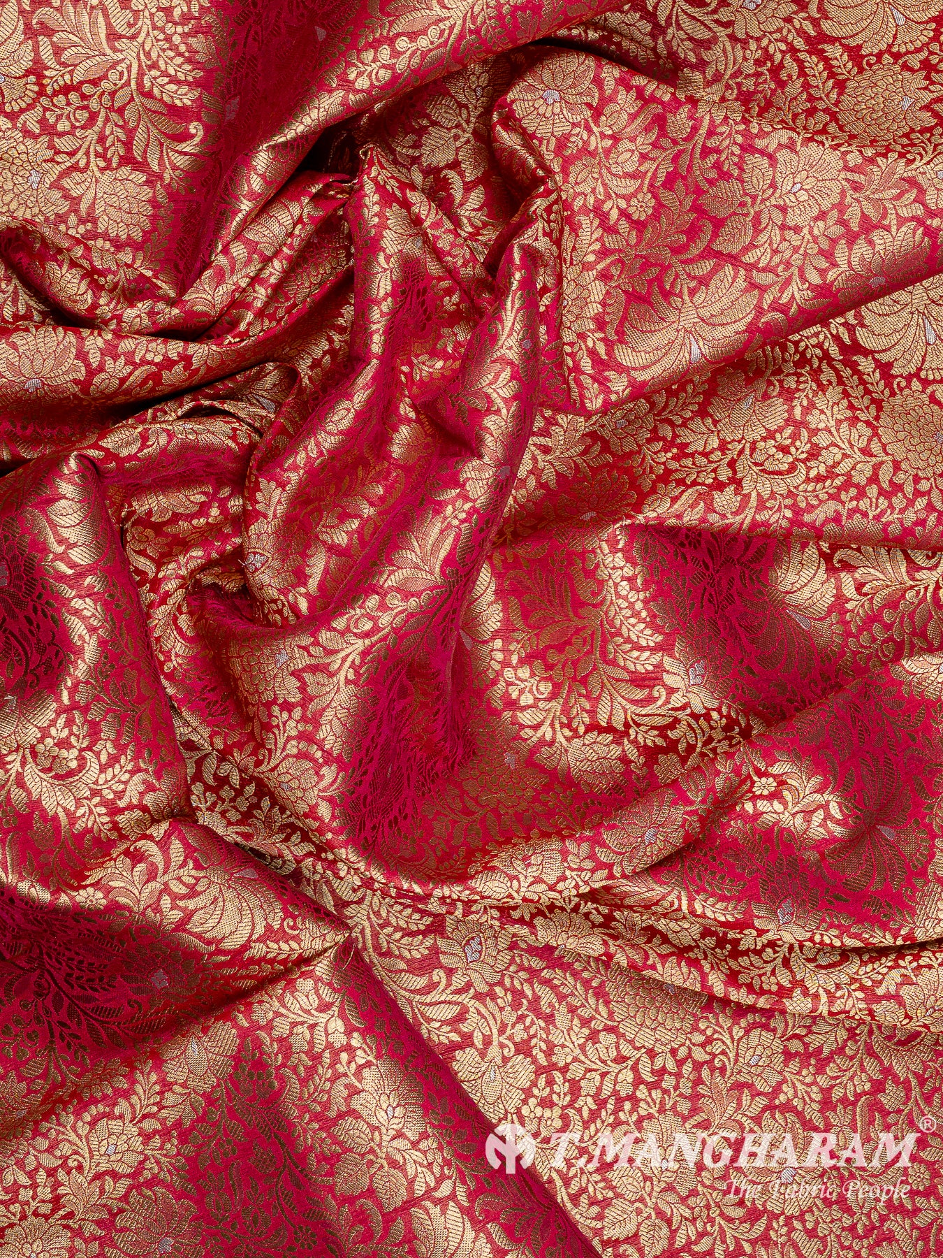 Red Banaras Fabric - EB9866